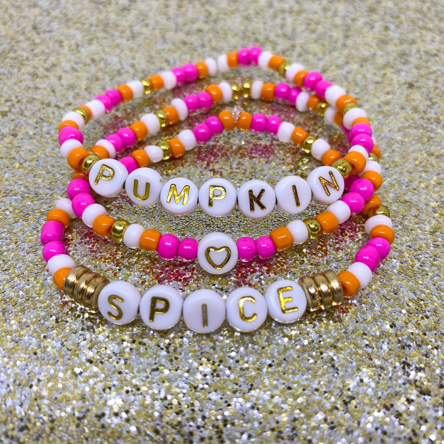 Pumpkin Spice Stack Bracelets