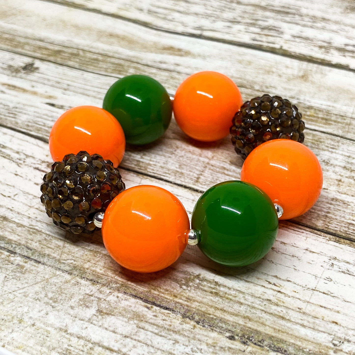 Pumpkin Bubblegum Necklace and Bracelet