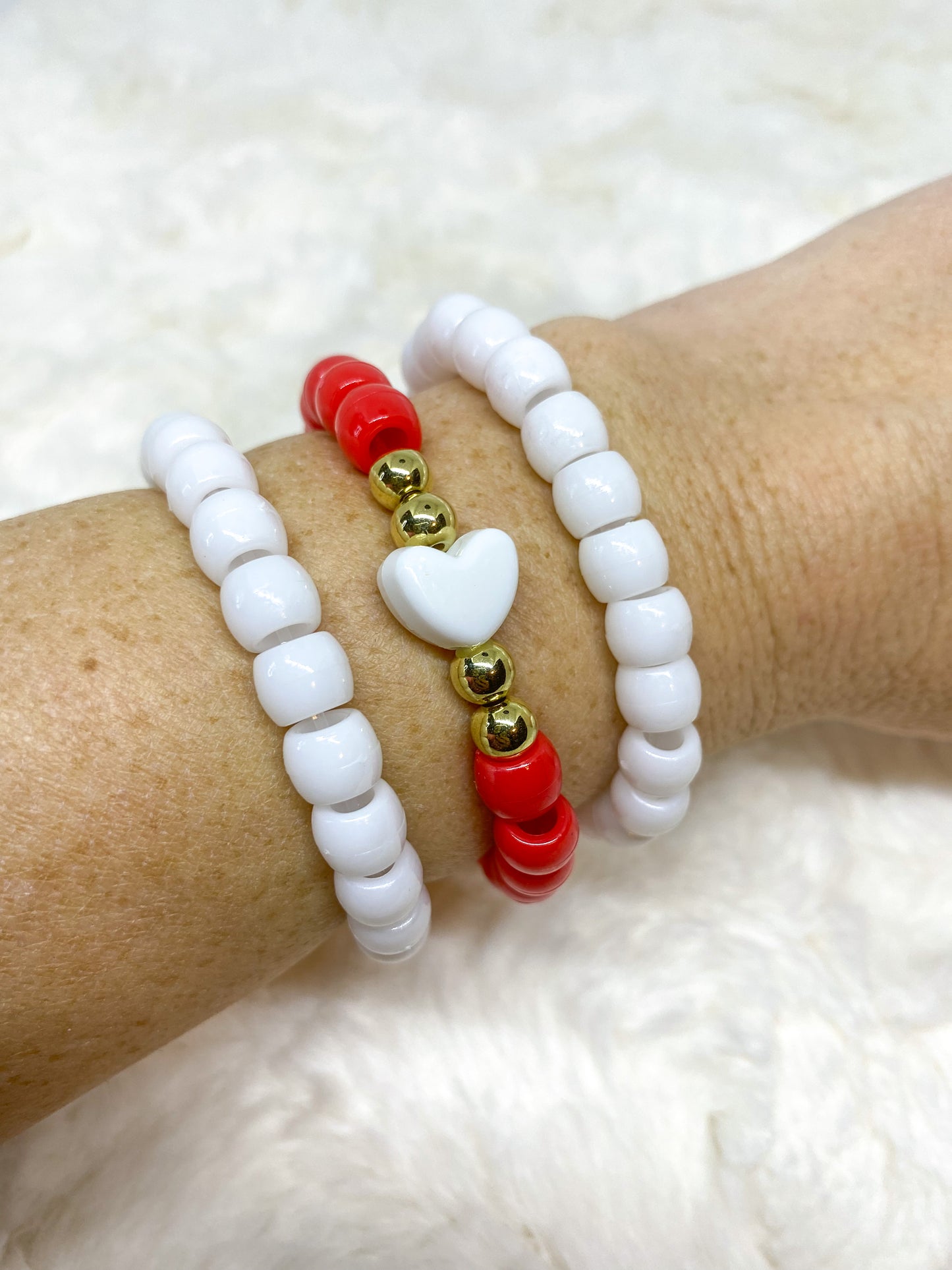 Valentine Pony Bead Bracelet