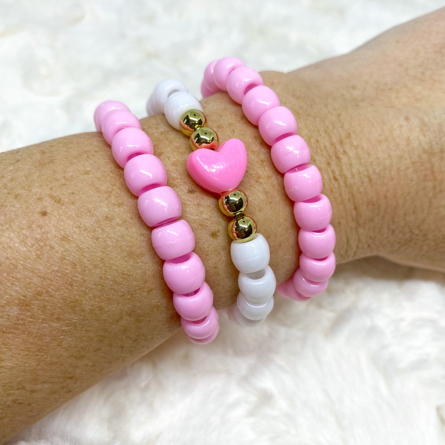 Valentine Pony Bead Bracelet