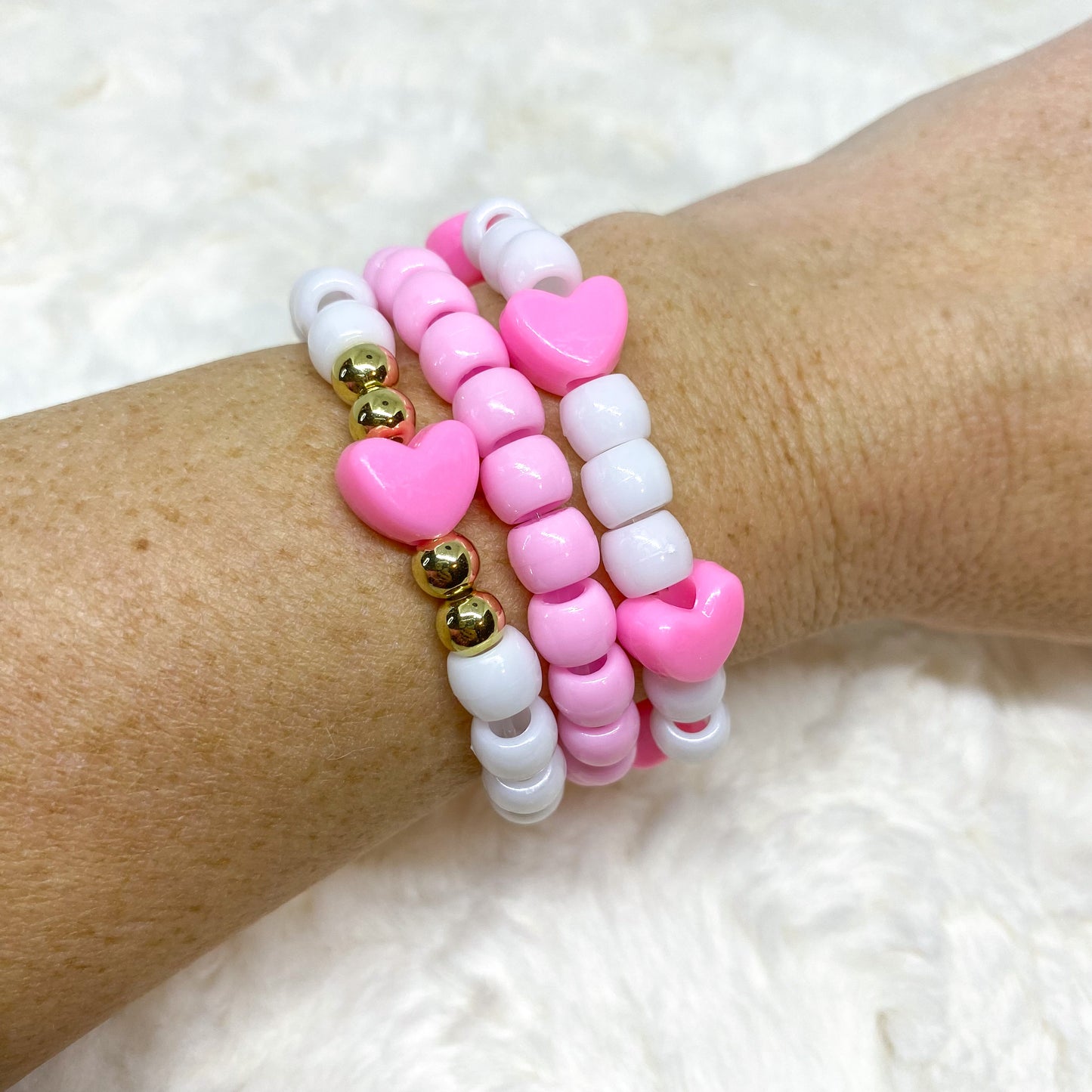 Valentine Pony Bead Bracelet