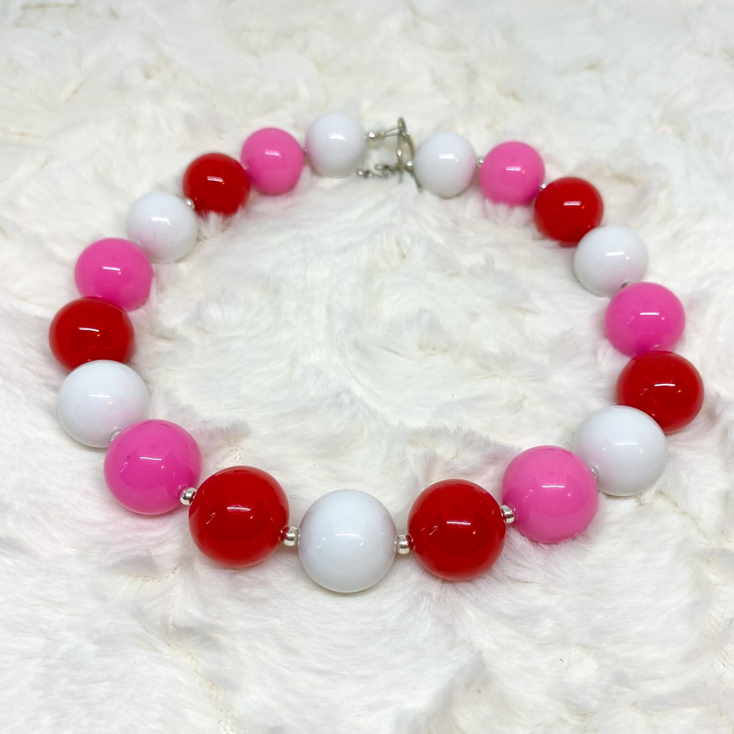 Valentine's Day Bubblegum Necklace and Bracelet Set