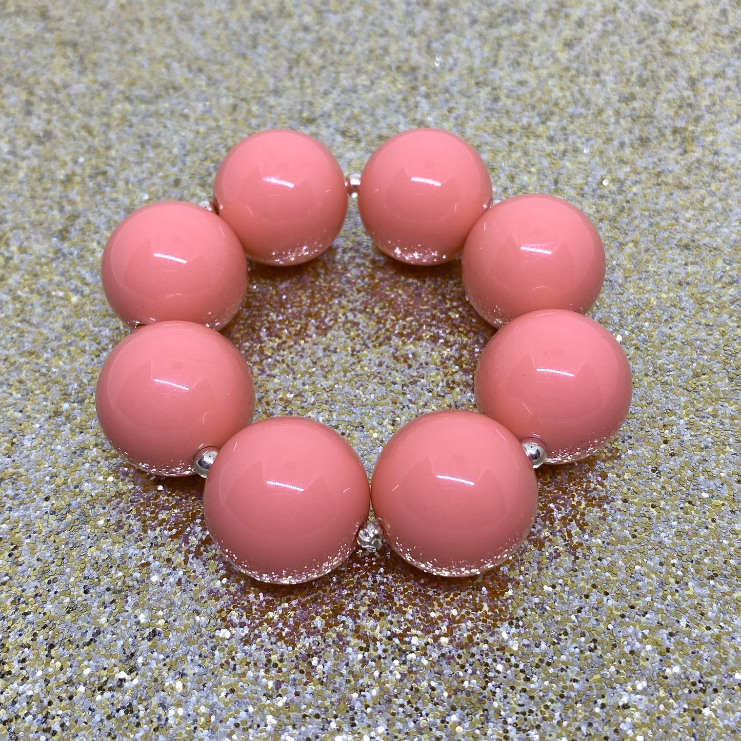 Coral Bubblegum Necklace and Bracelet