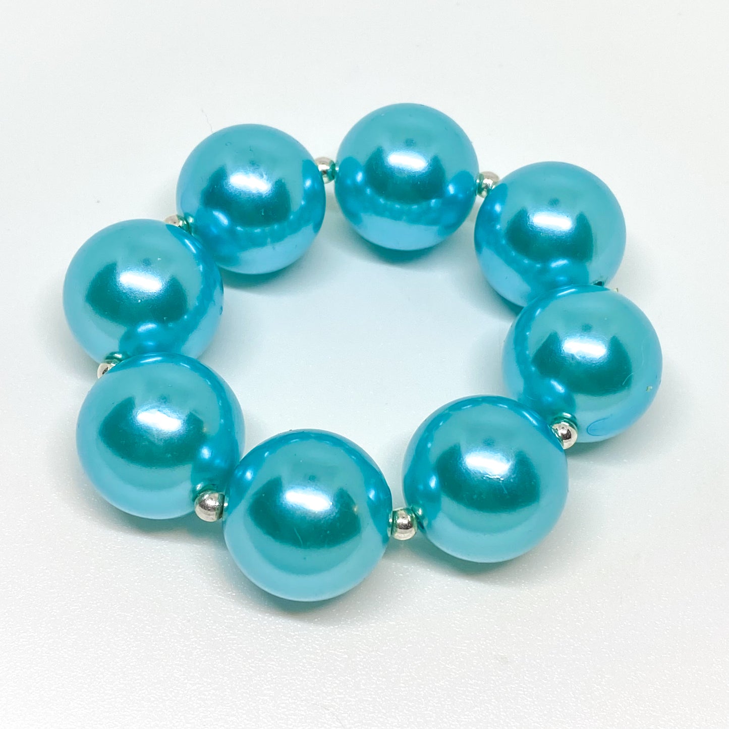 Blue Pearl Bubblegum Necklace and Bracelet