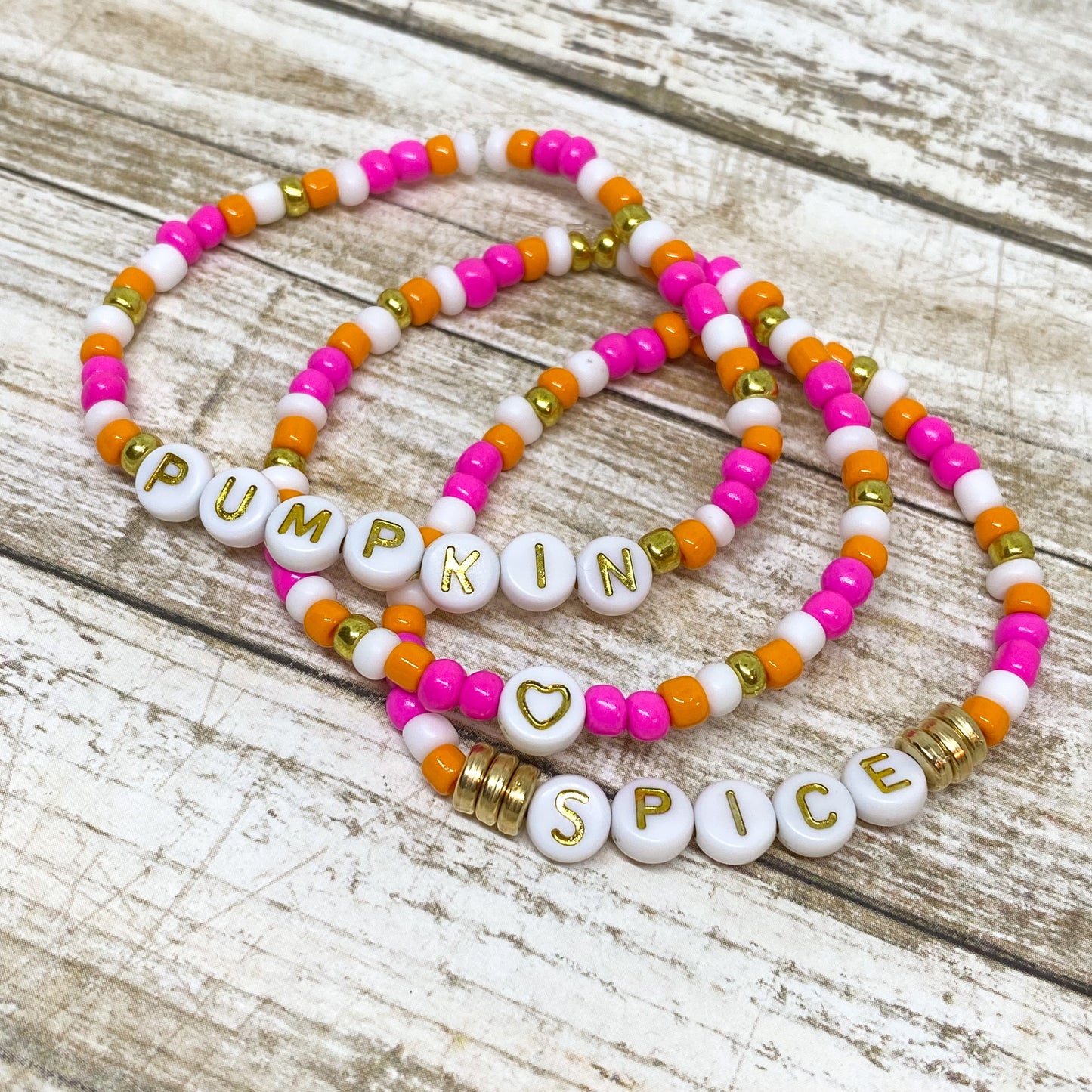 Pumpkin Spice Stack Bracelets