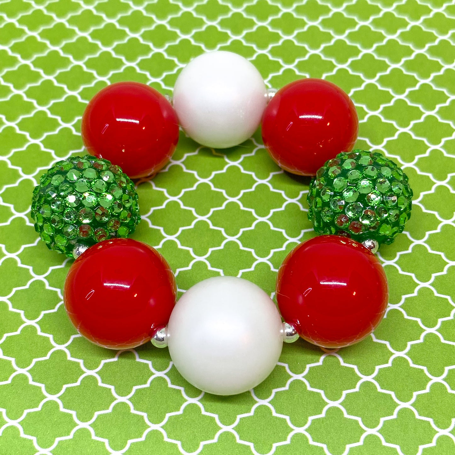 Mistletoe Bubblegum Necklace and Bracelet