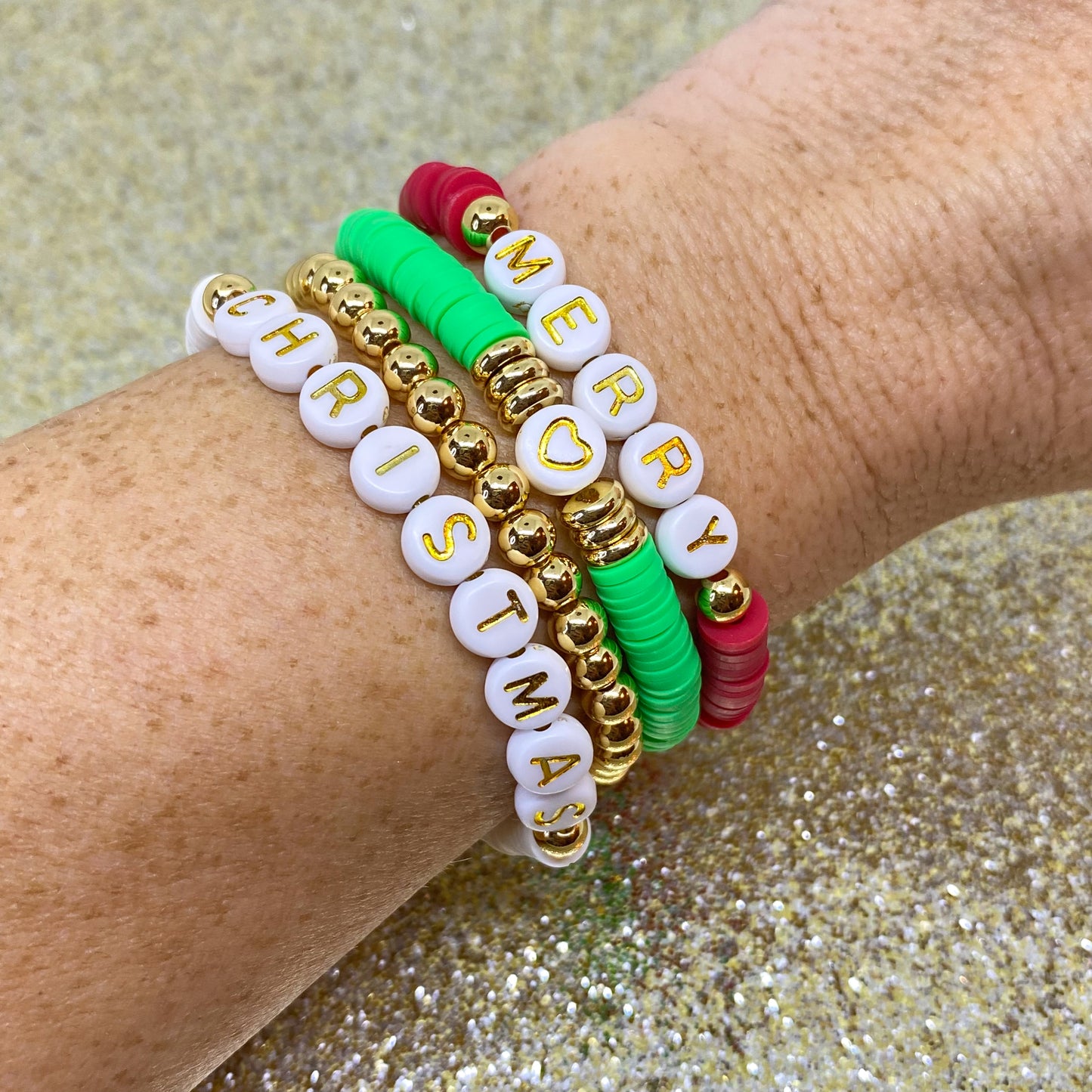 Merry Christmas Stack Bracelet Set