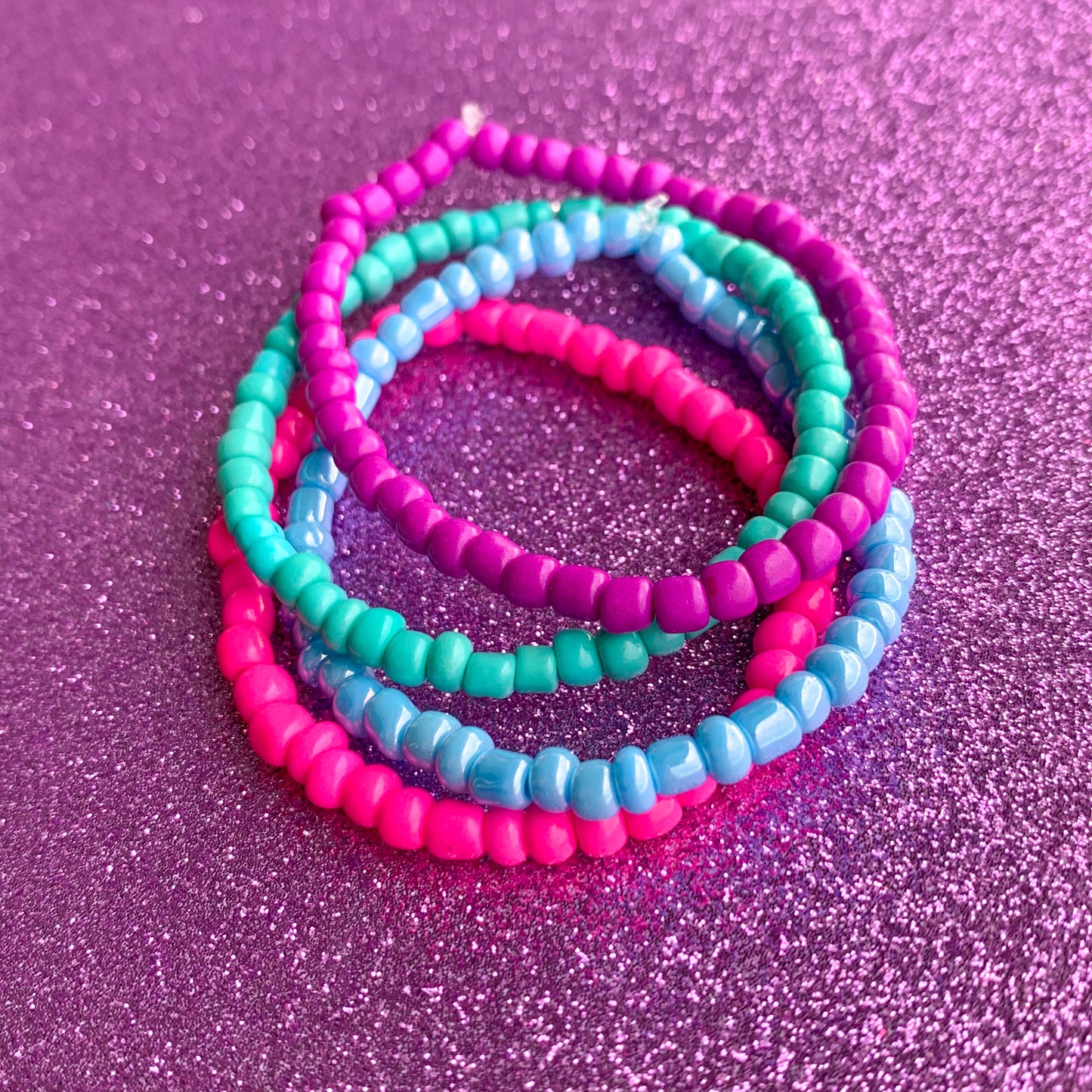 Unicorn Festival - Seed Bead Bracelet Stack