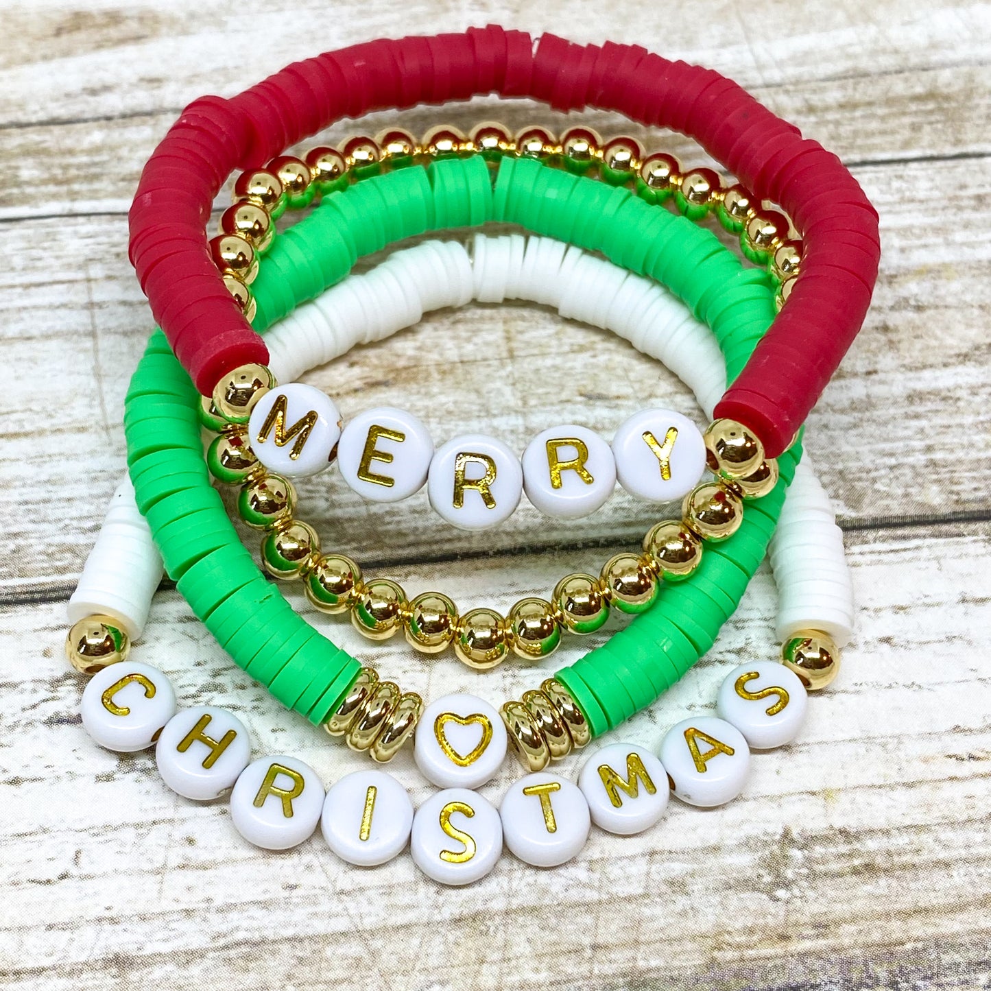 Merry Christmas Stack Bracelet Set