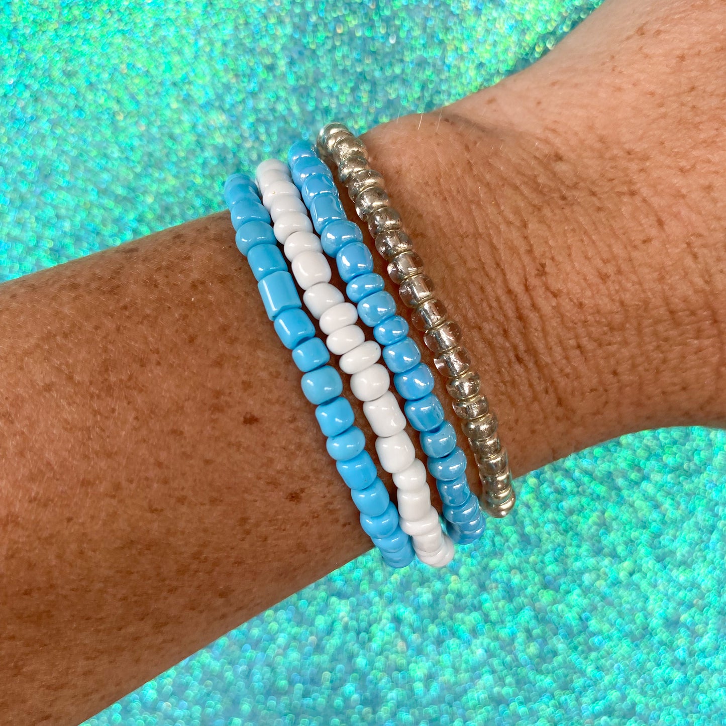 Arctic Ocean - Seed Bead Bracelet Stack