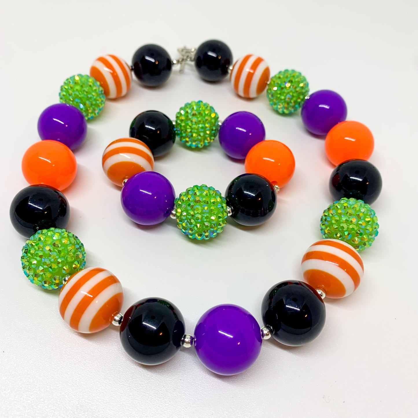 Hocus Pocus - Halloween Bubblegum Necklace and Bracelet