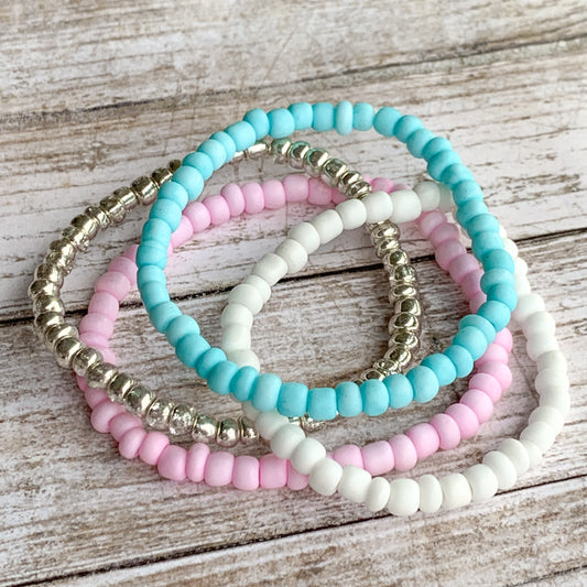 Pastel Carnival - Seed Bead Bracelet Stack