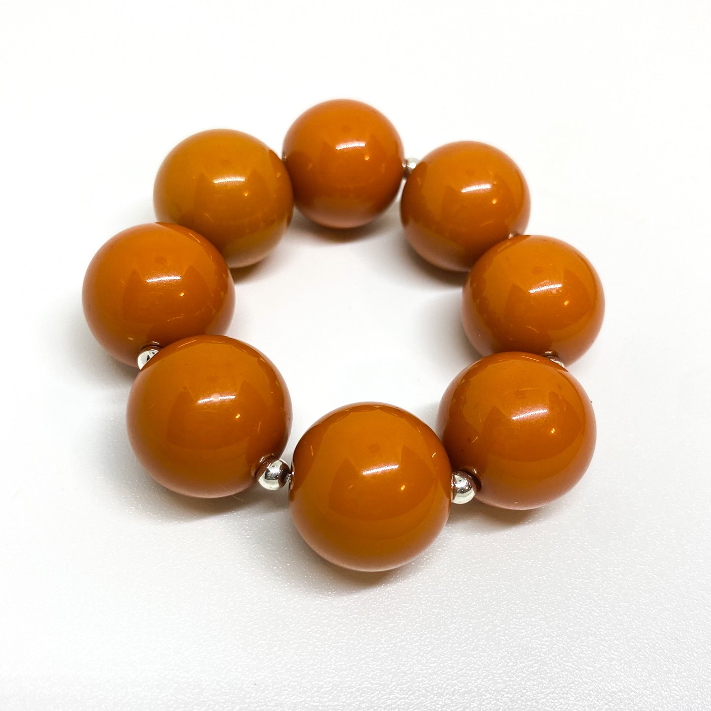 October Rust - Burnt Orange Bubblegum Necklace and Bracelet