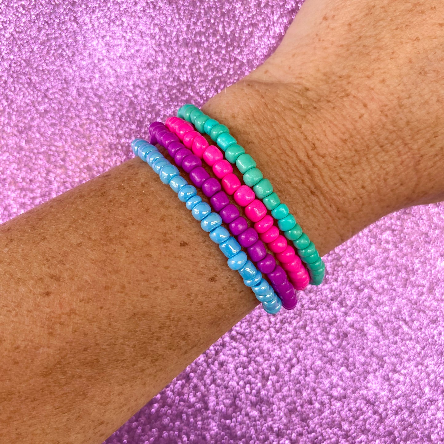 Unicorn Festival - Seed Bead Bracelet Stack