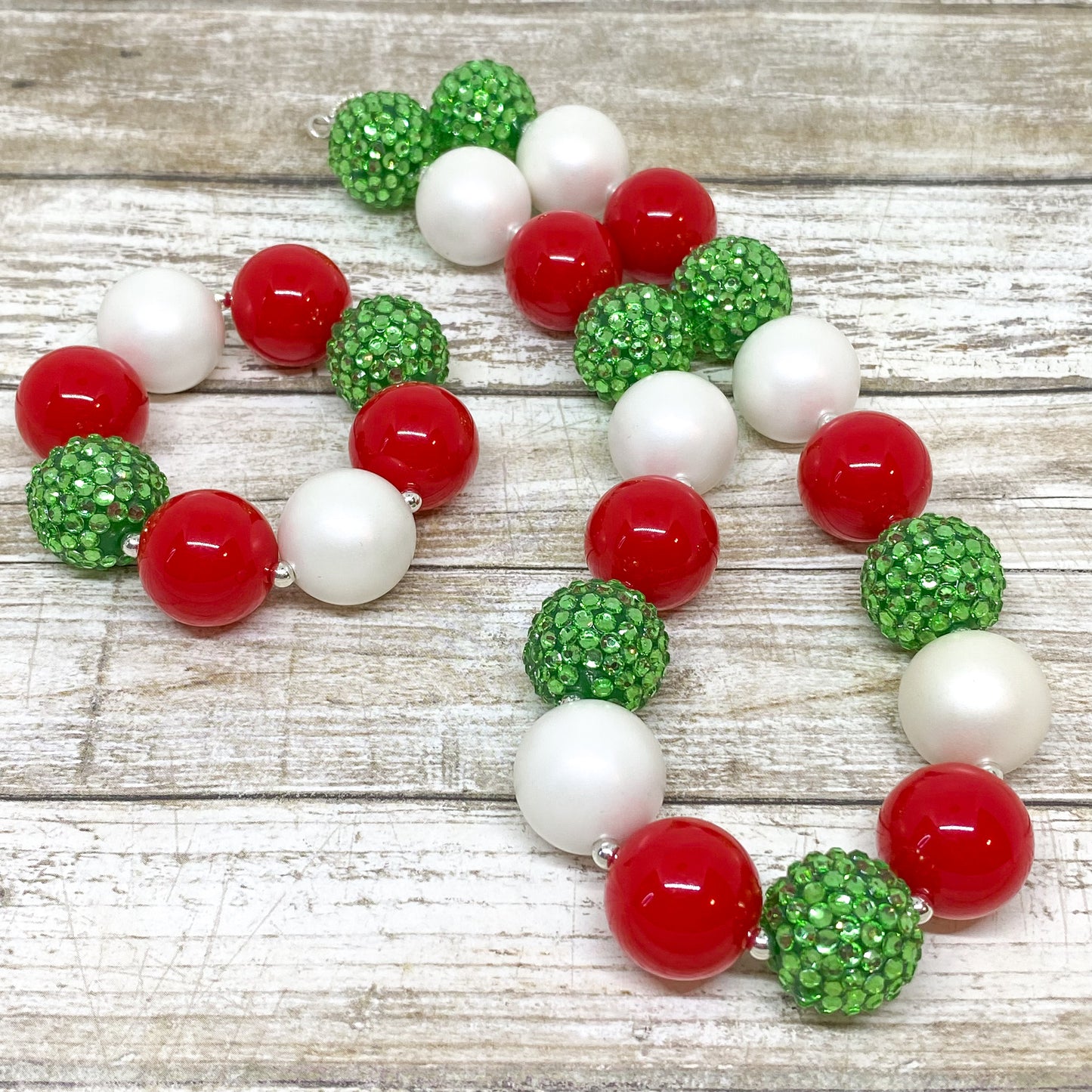 Mistletoe Bubblegum Necklace and Bracelet