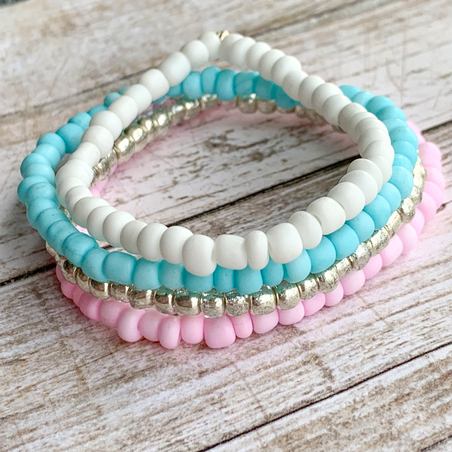 Pastel Carnival - Seed Bead Bracelet Stack