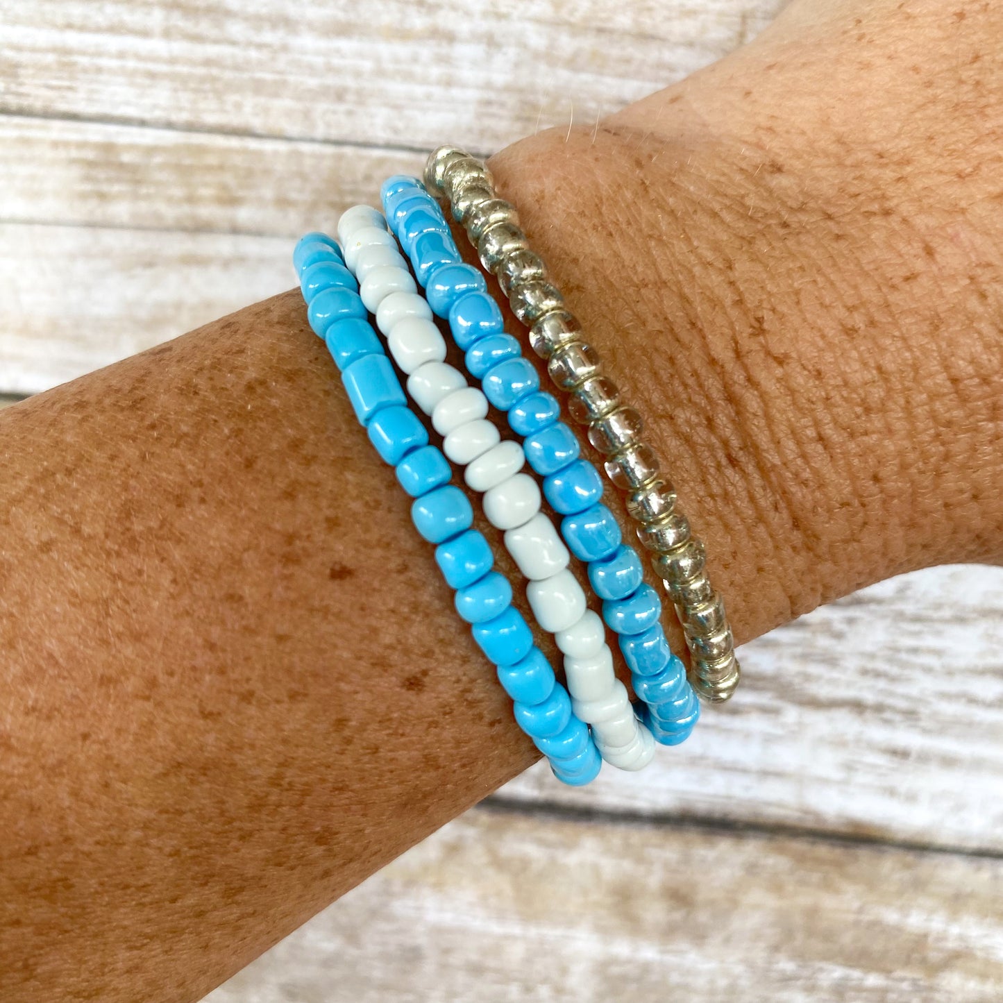 Arctic Ocean - Seed Bead Bracelet Stack