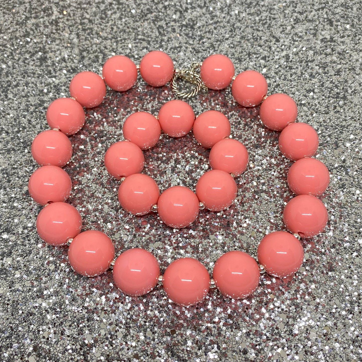 Coral Bubblegum Necklace and Bracelet