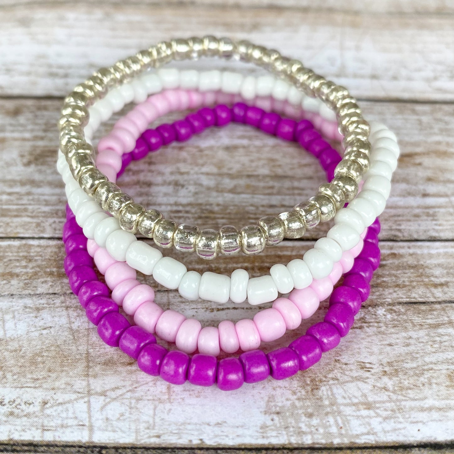 Tropical Indigo - Seed Bead Bracelet Stack