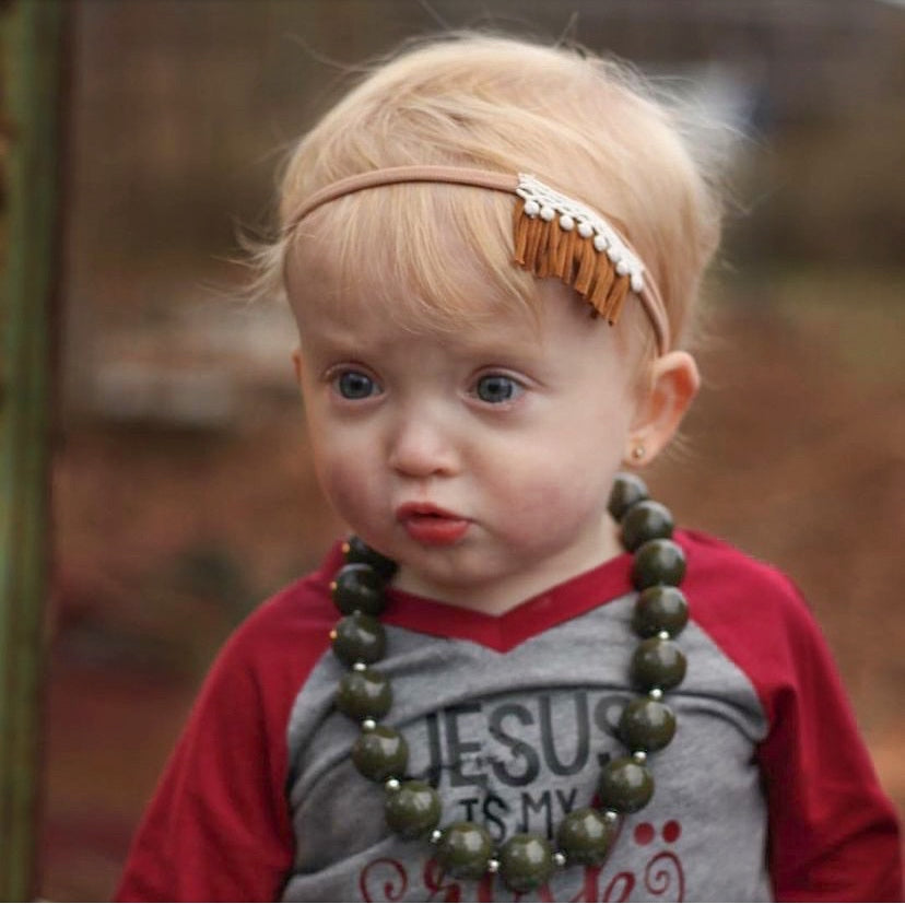 Olive Spice - Olive Green Chunky Bubblegum Necklace and Bracelet