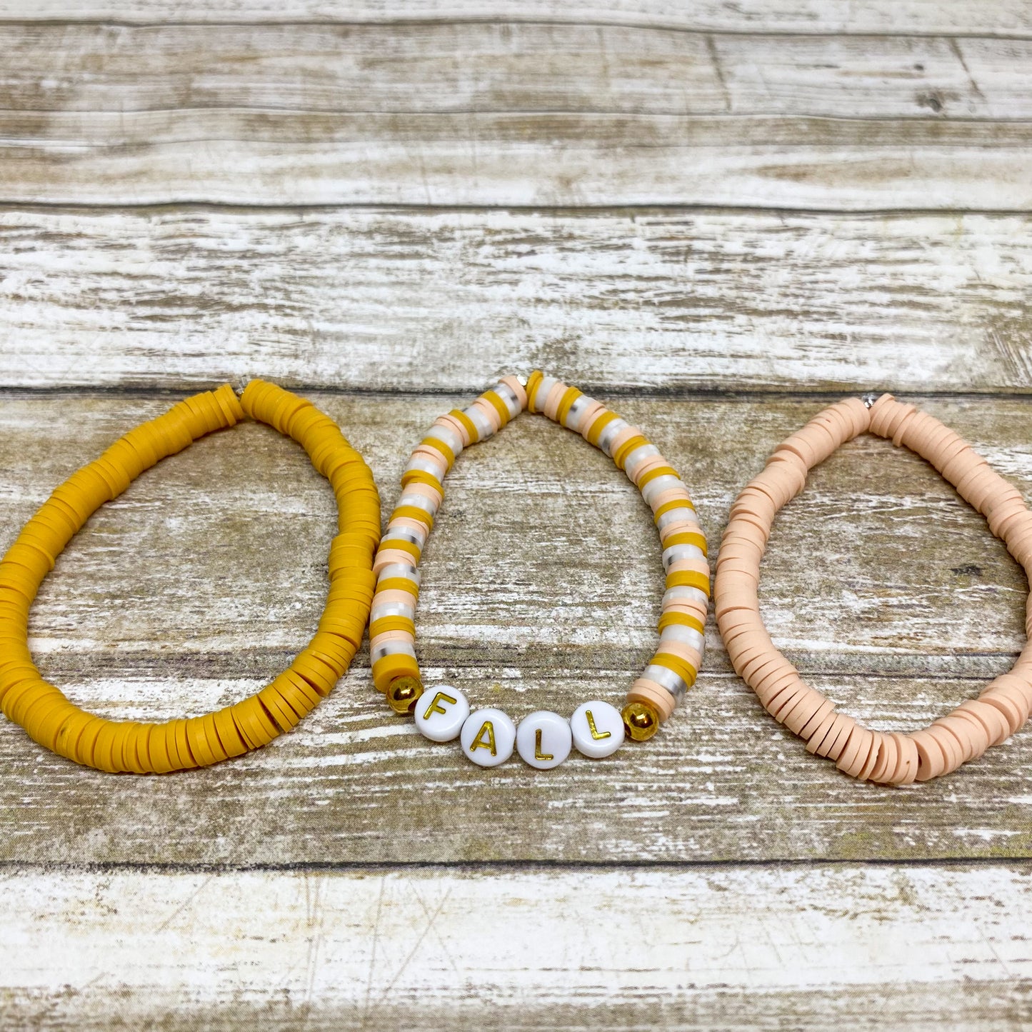 Fall Heishi Stack Bracelets