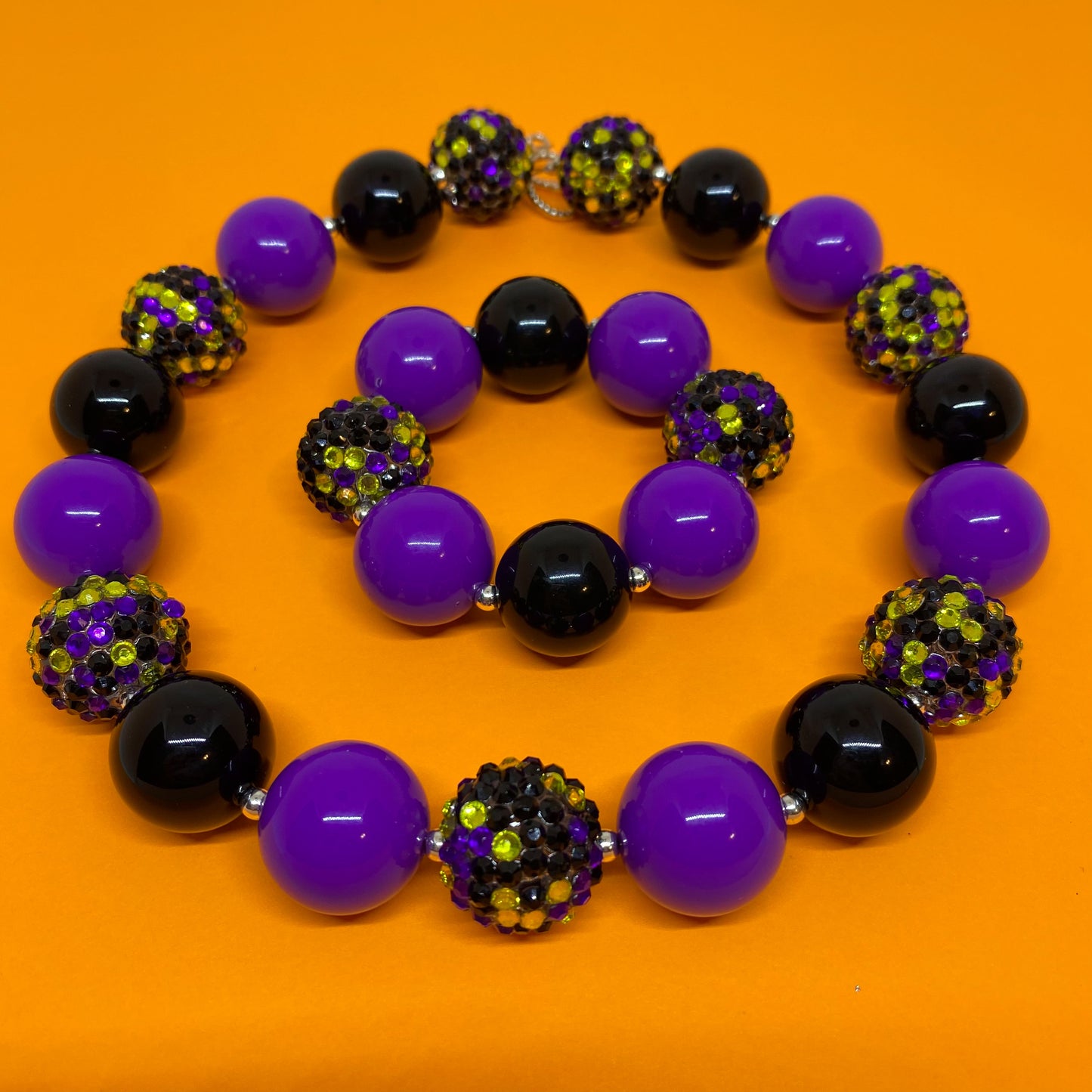 Salem - Halloween Bubblegum Necklace and Bracelet