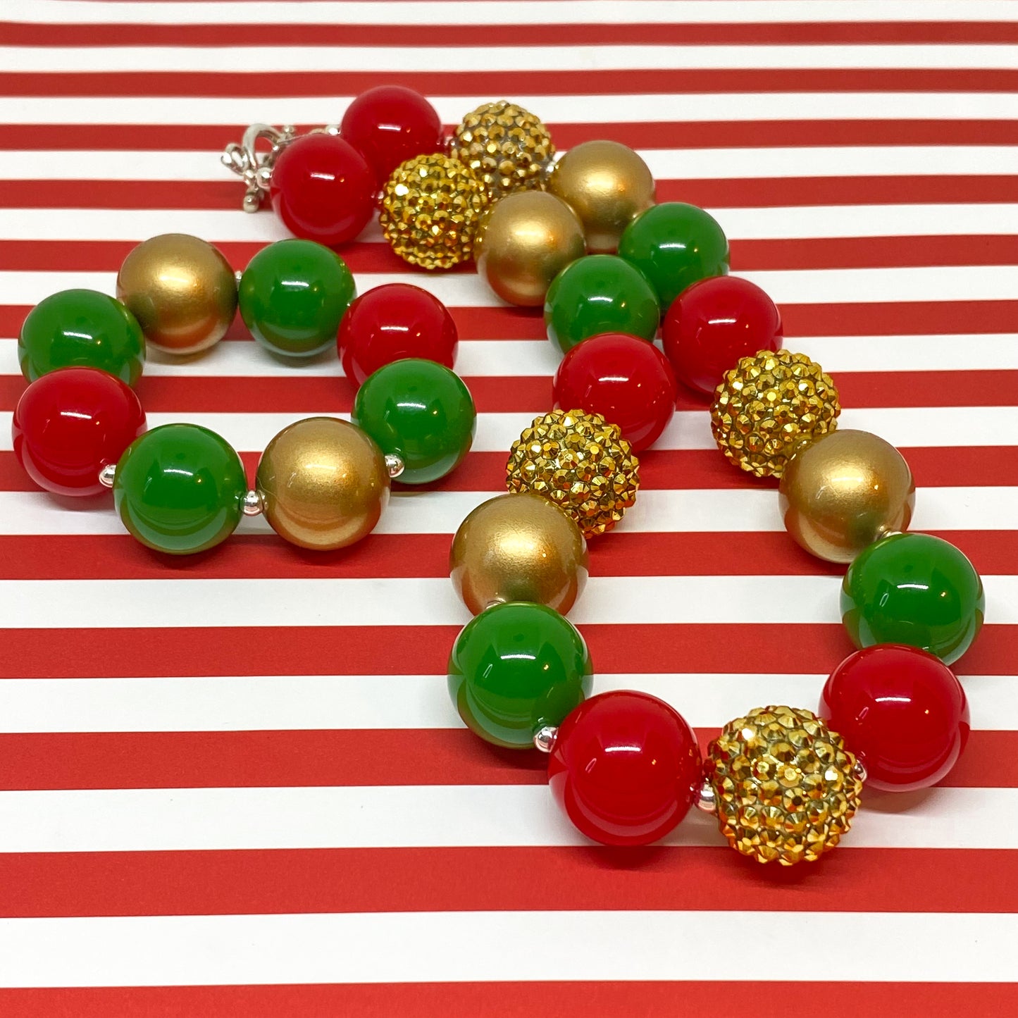 Jingle Bells Bubblegum Necklace and Bracelet