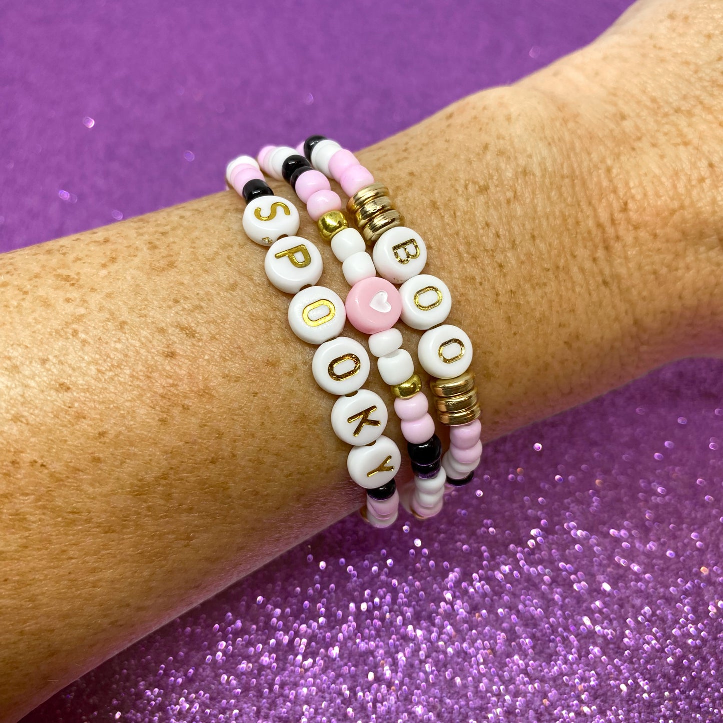 Spooky Boo Stack Bracelets