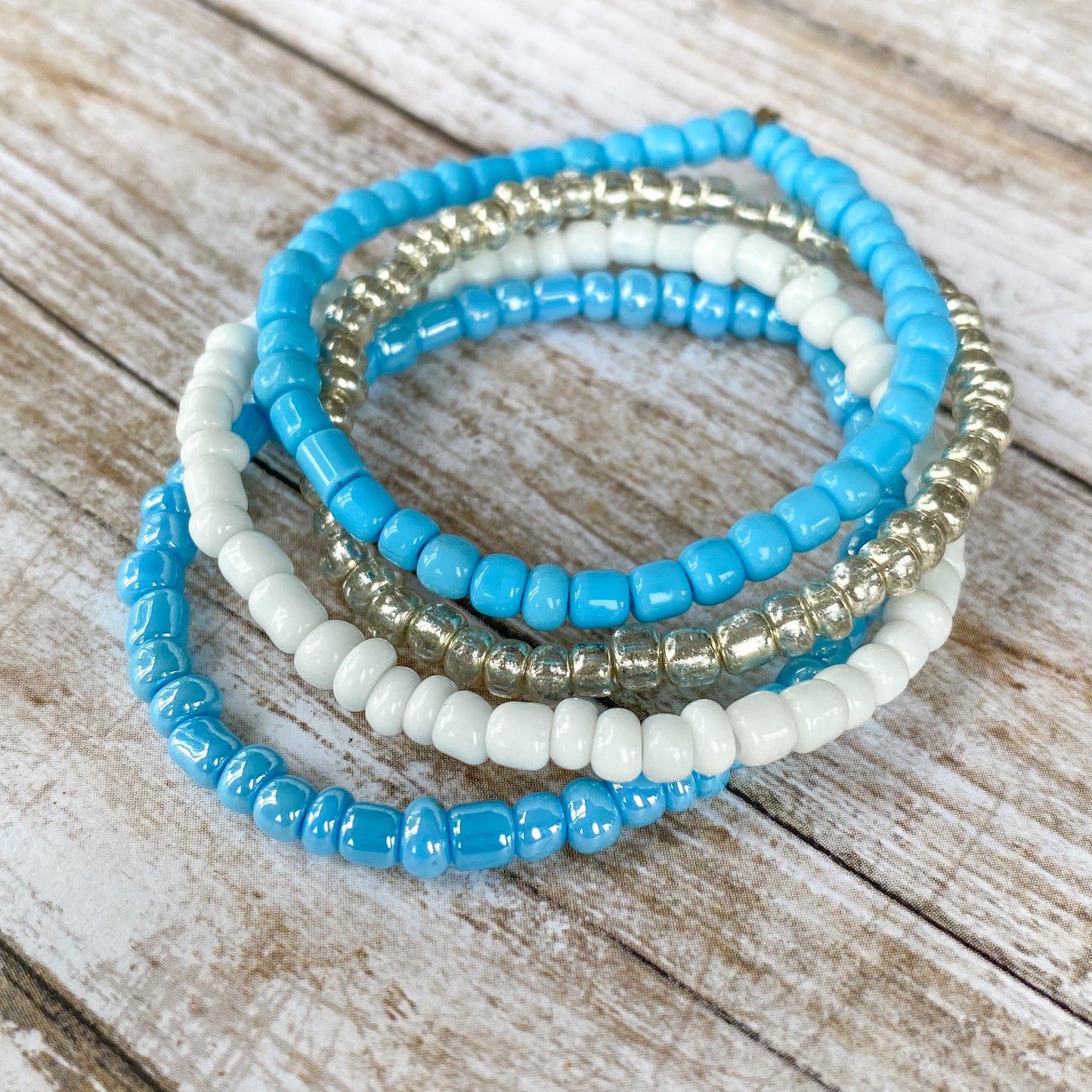 Arctic Ocean - Seed Bead Bracelet Stack