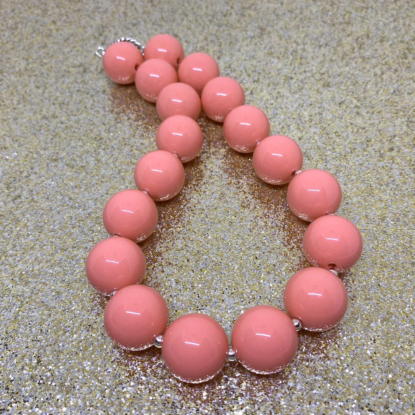 Coral Bubblegum Necklace and Bracelet