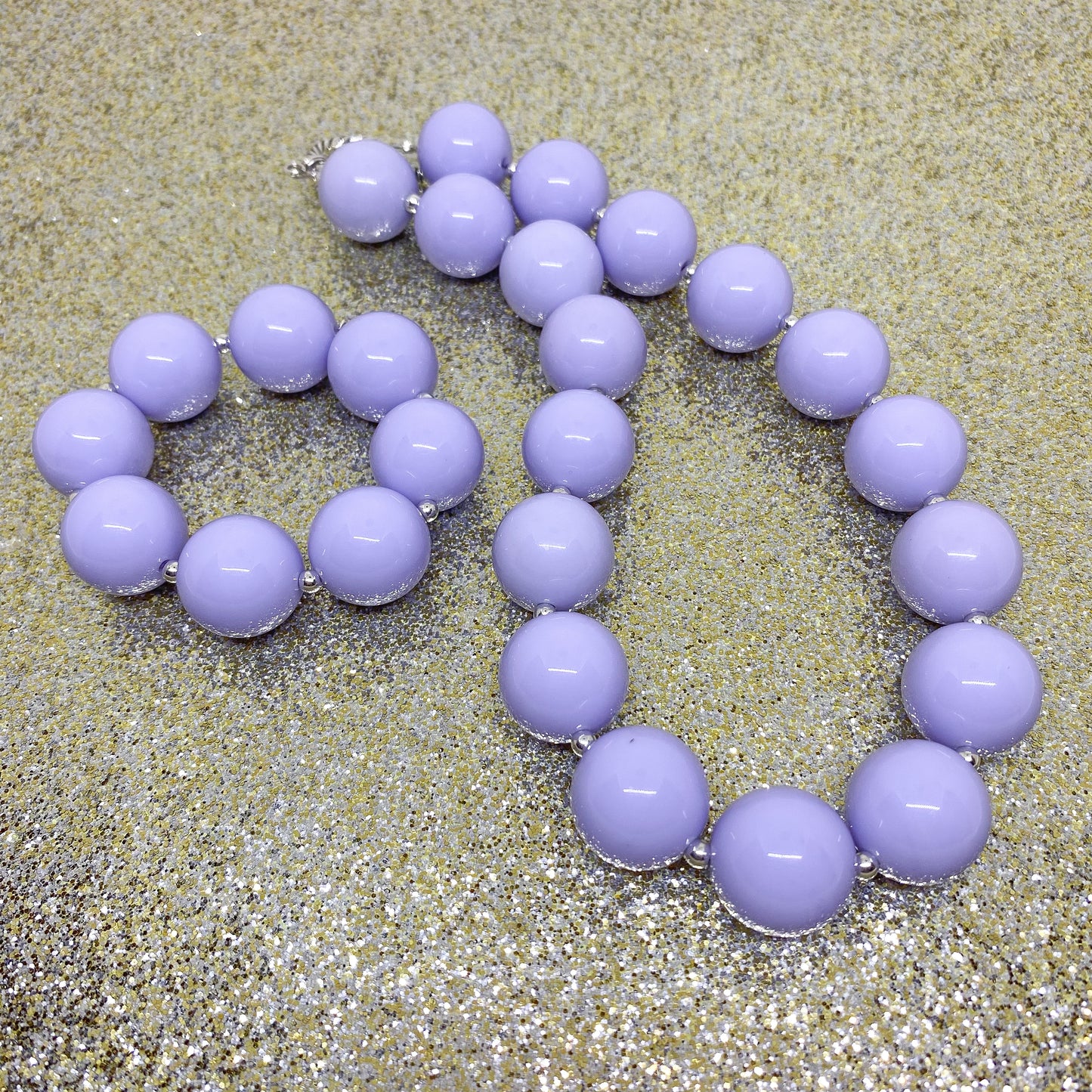 Lavender Bubblegum Necklace and Bracelet