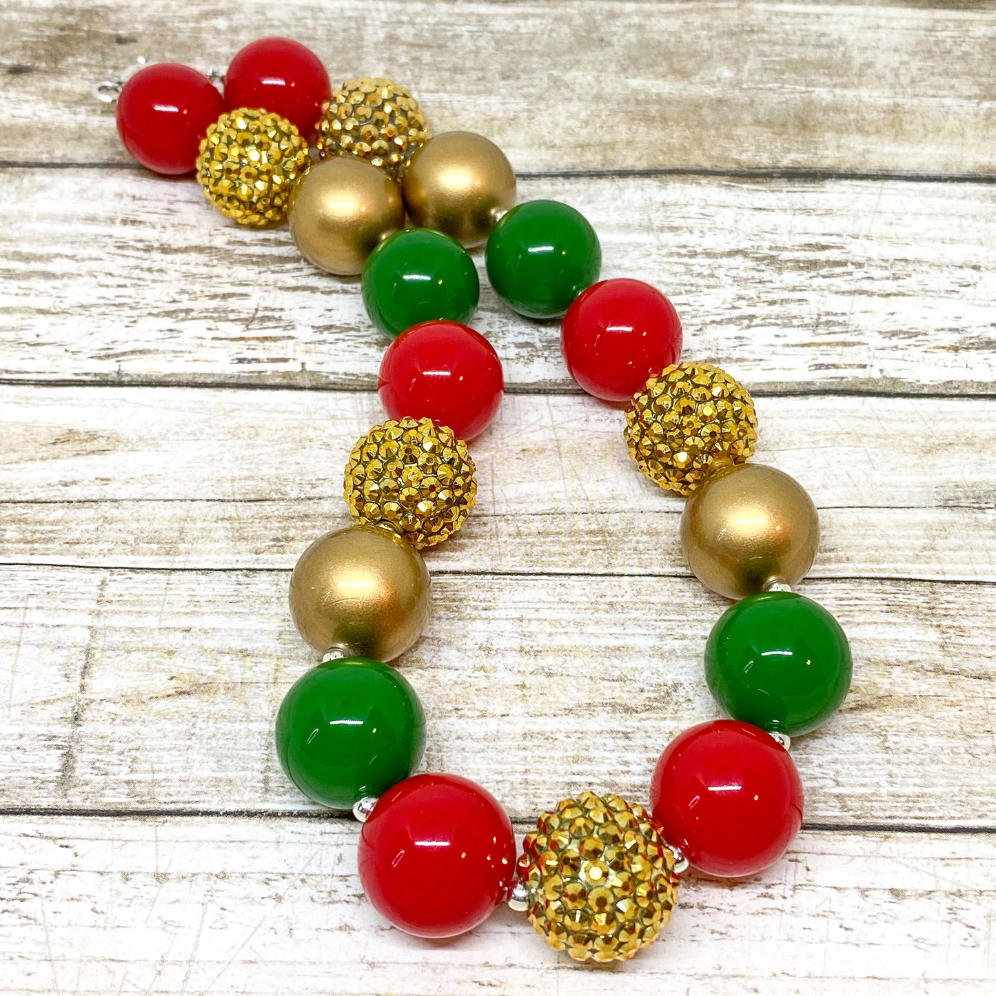 Jingle Bells Bubblegum Necklace and Bracelet