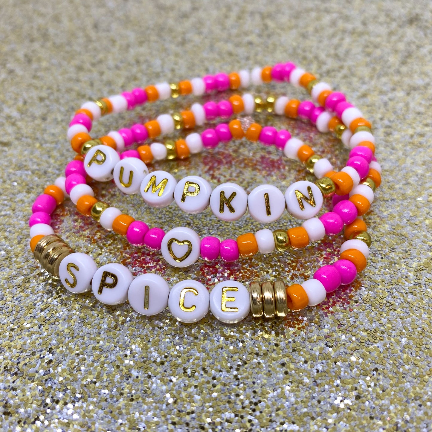 Pumpkin Spice Stack Bracelets