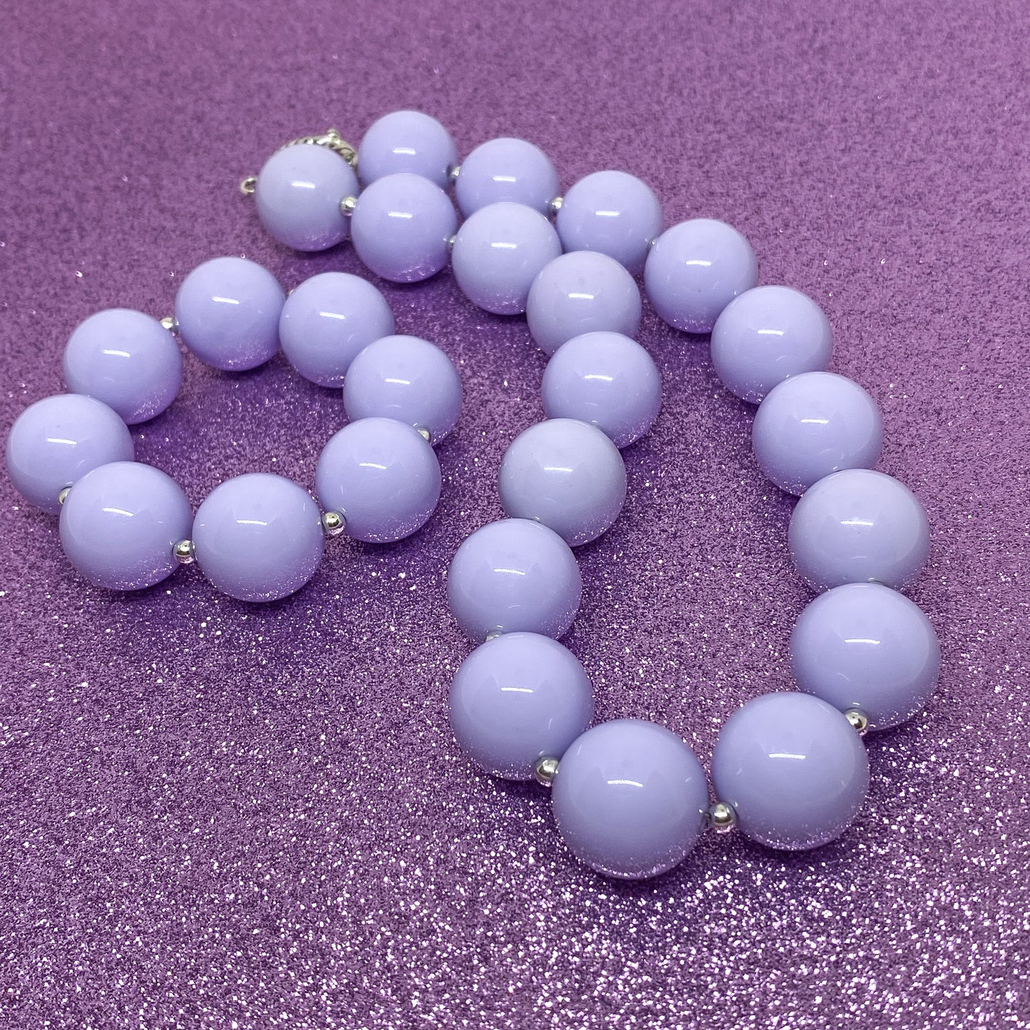 Lavender Bubblegum Necklace and Bracelet