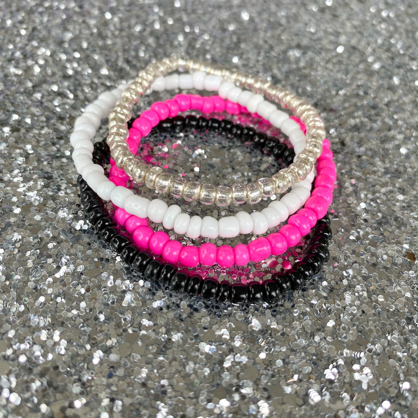 Millennium Pink - Seed Bead Bracelet Stack