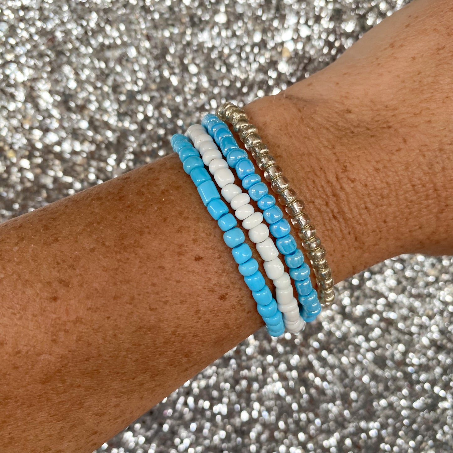 Arctic Ocean - Seed Bead Bracelet Stack