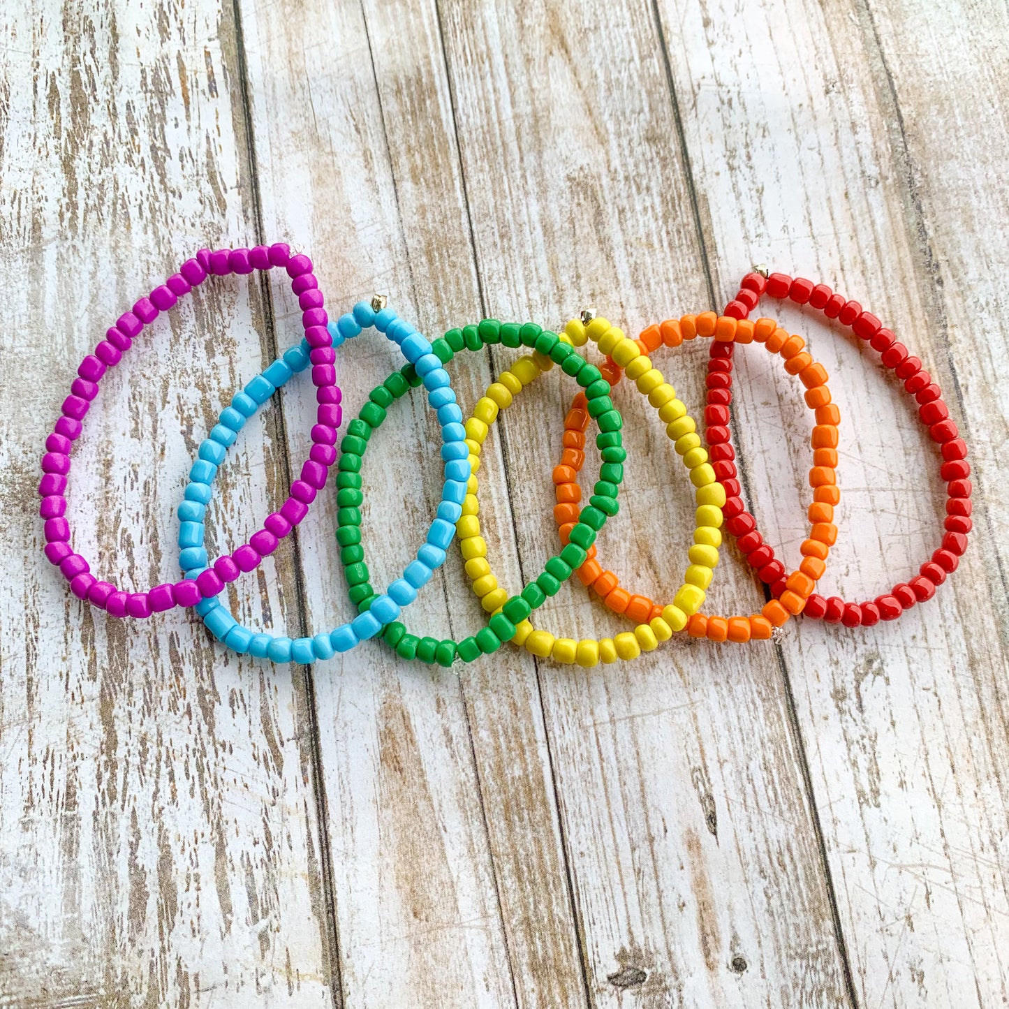 Rainbow Bright - Seed Bead Bracelet Stack