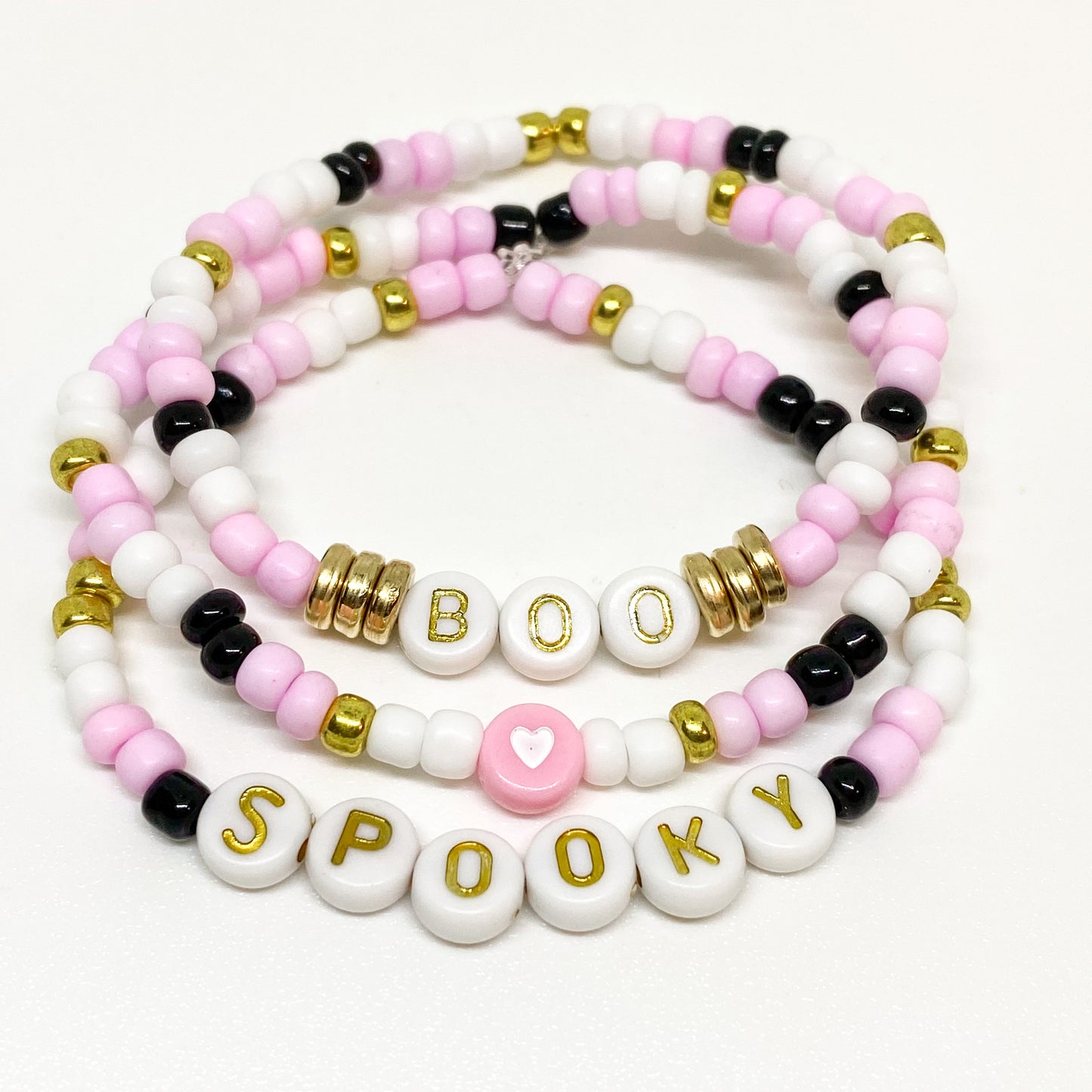 Spooky Boo Stack Bracelets