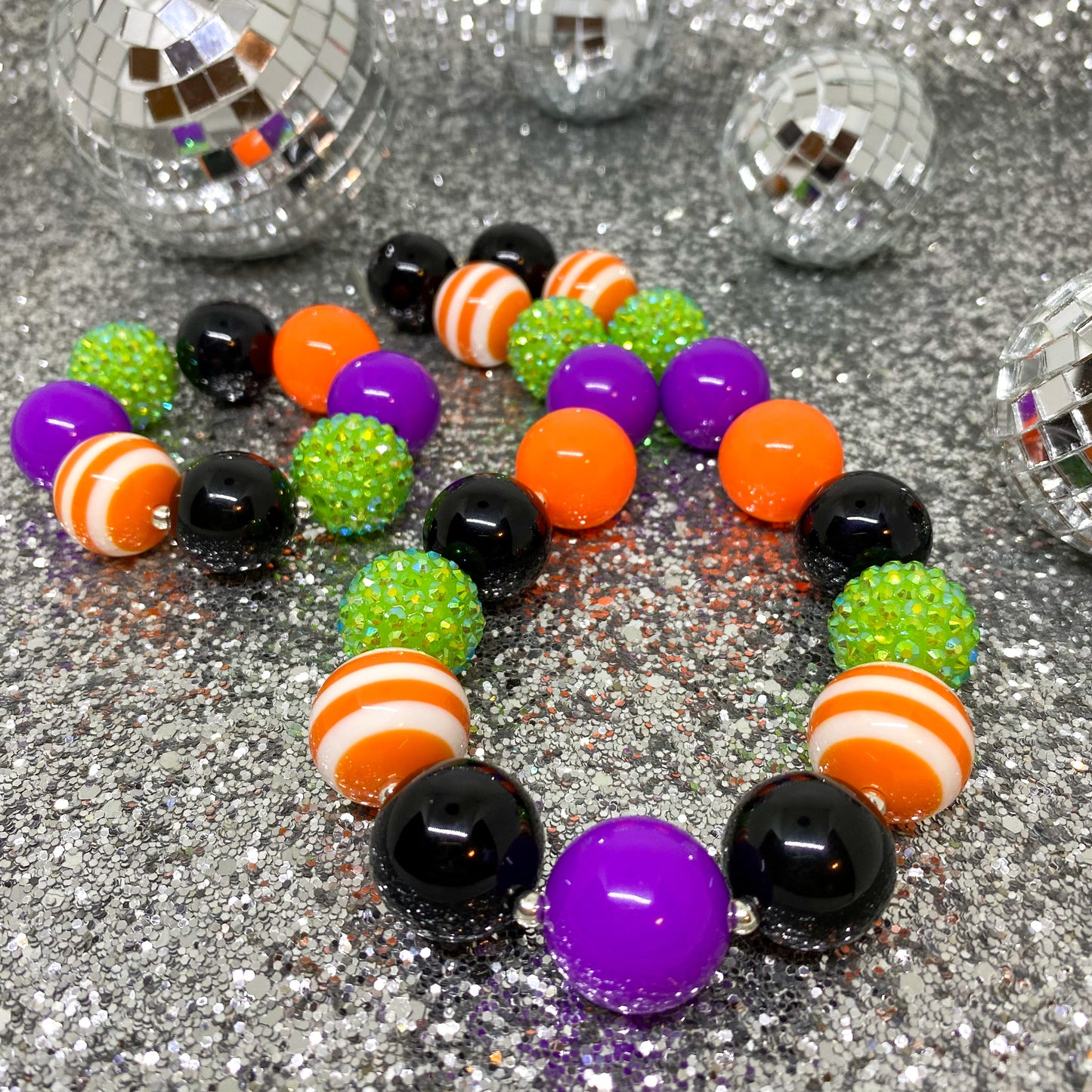 Hocus Pocus - Halloween Bubblegum Necklace and Bracelet