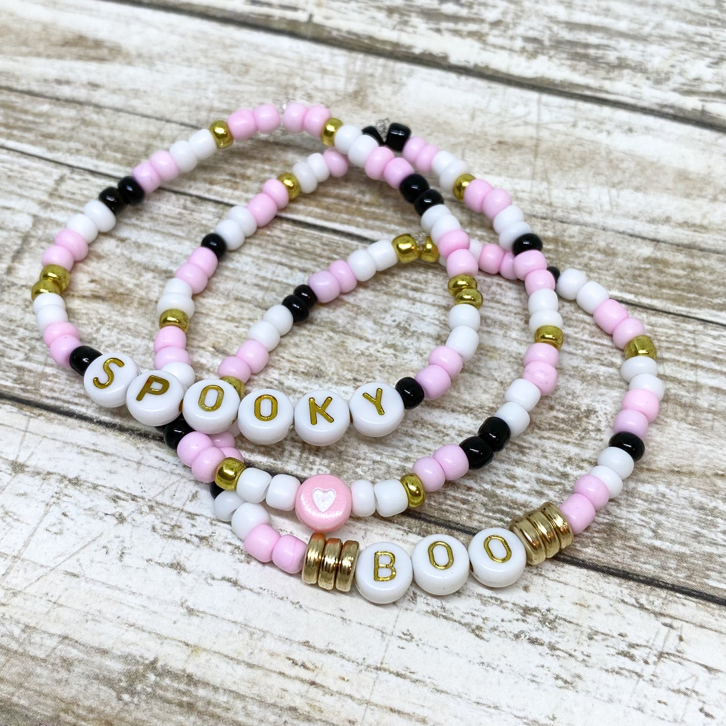 Spooky Boo Stack Bracelets