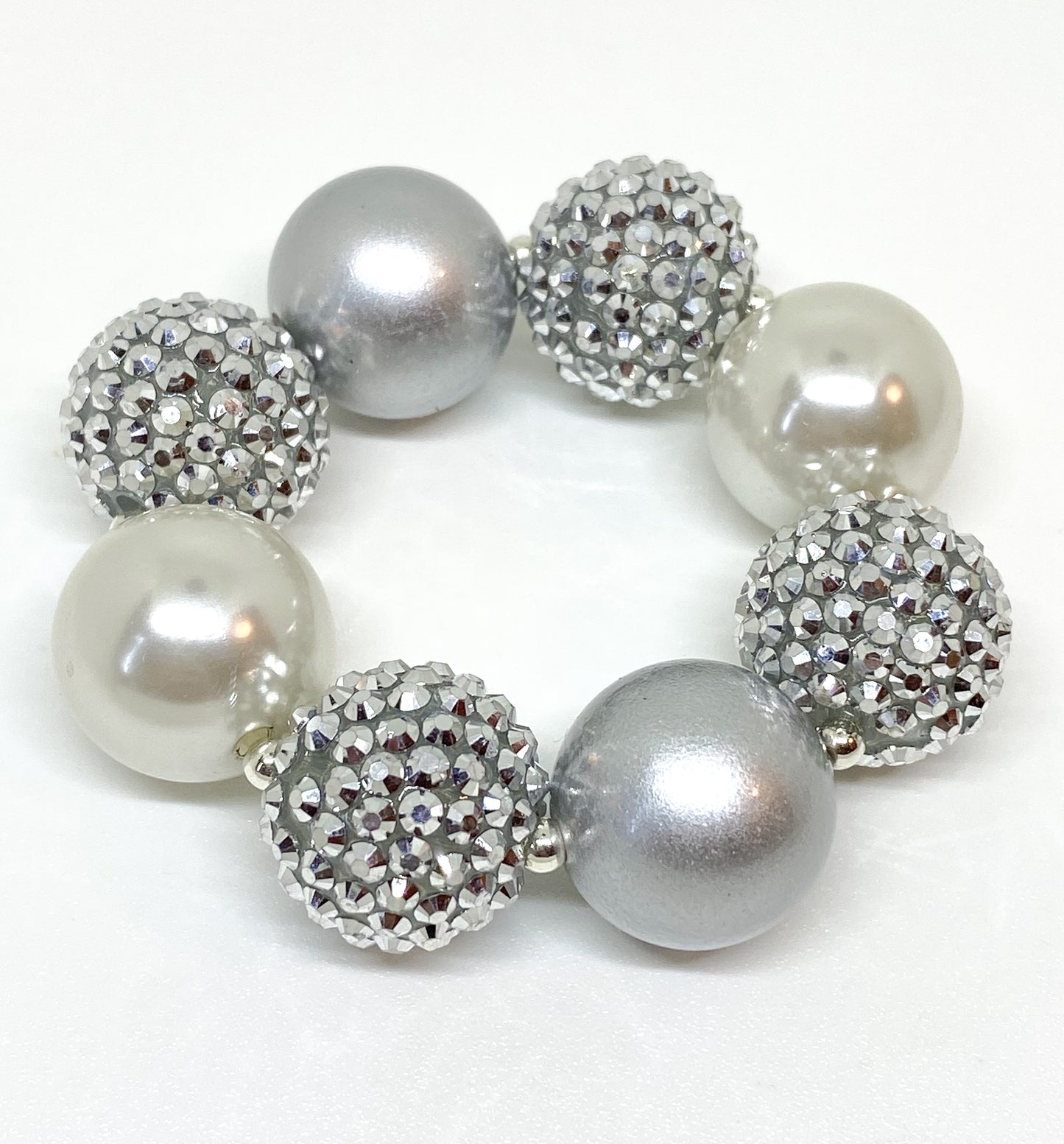 Silver Bells Bubblegum Necklace and Bracelet