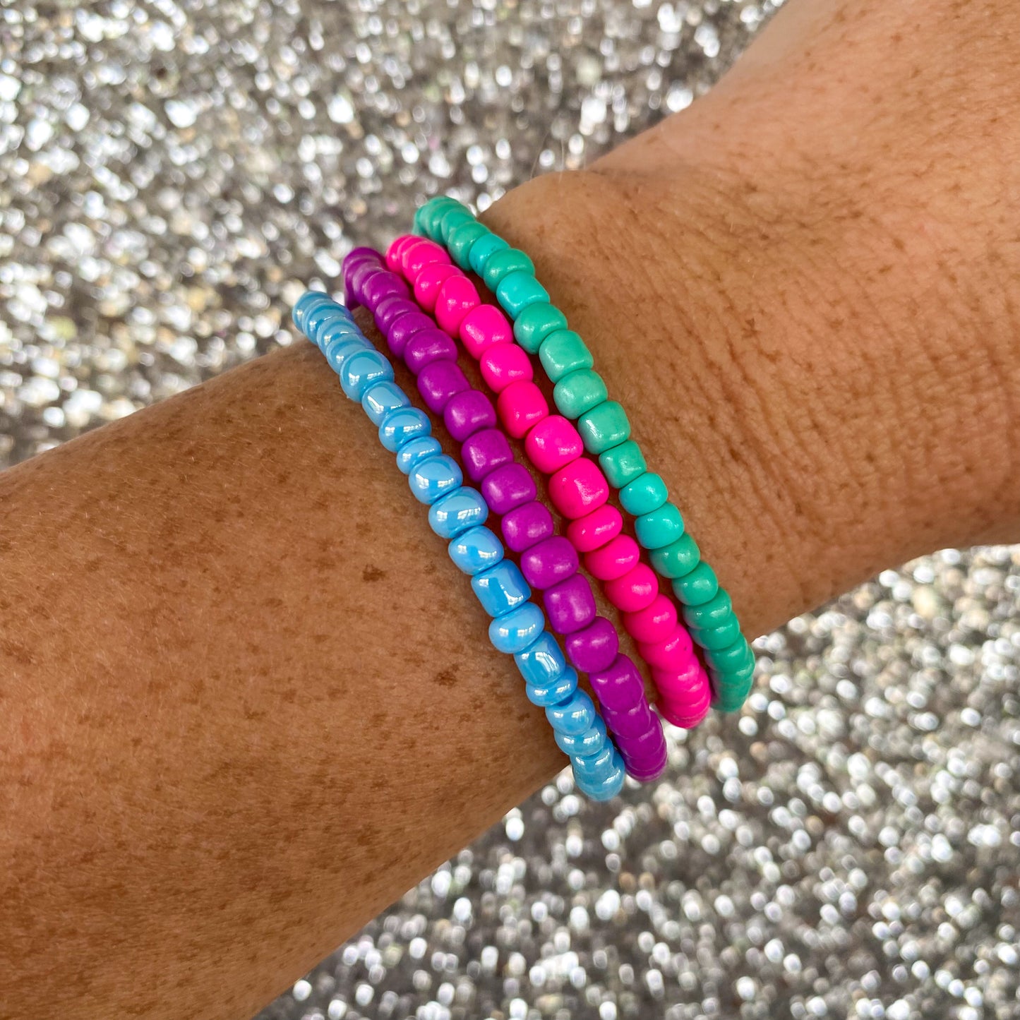 Unicorn Festival - Seed Bead Bracelet Stack