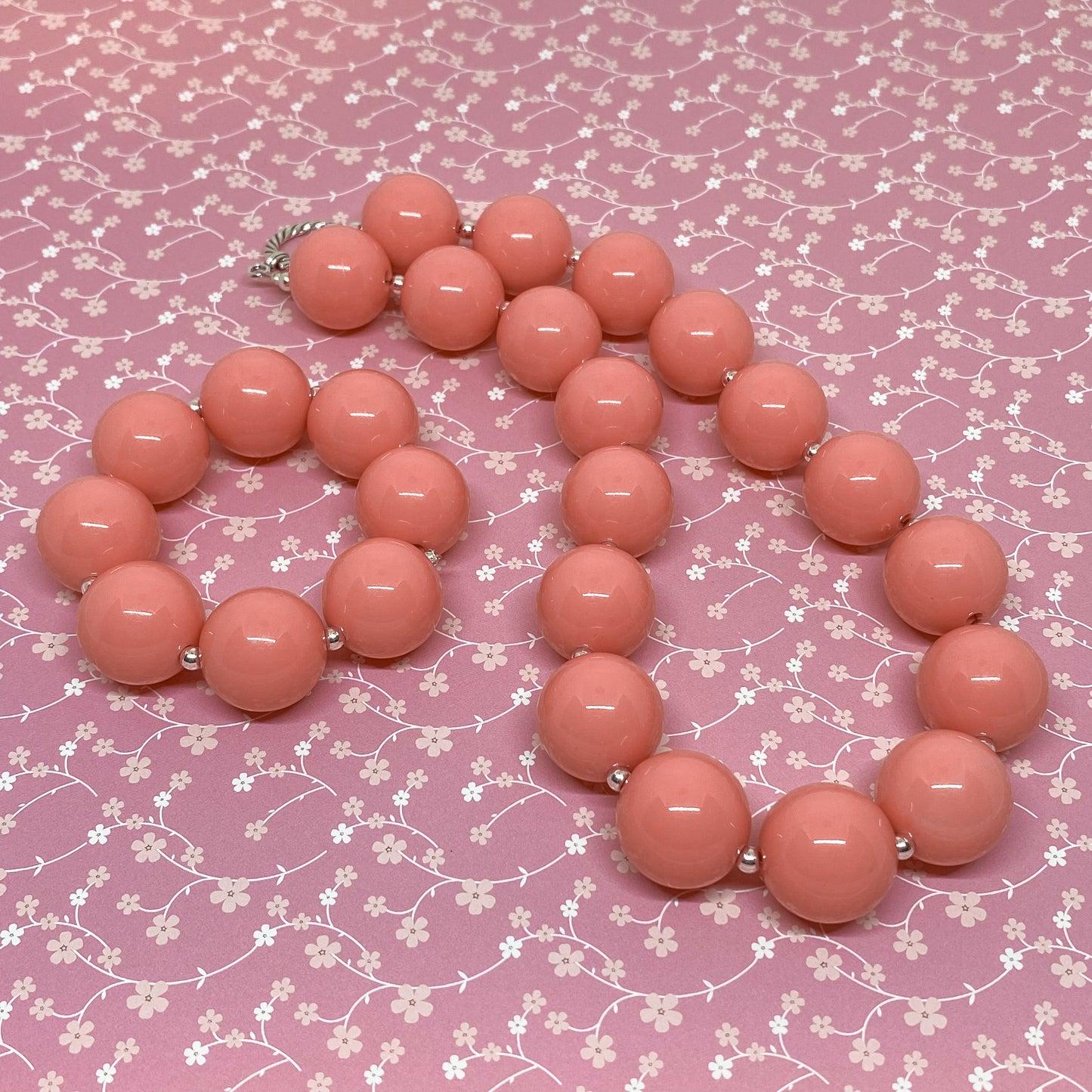 Coral Bubblegum Necklace and Bracelet