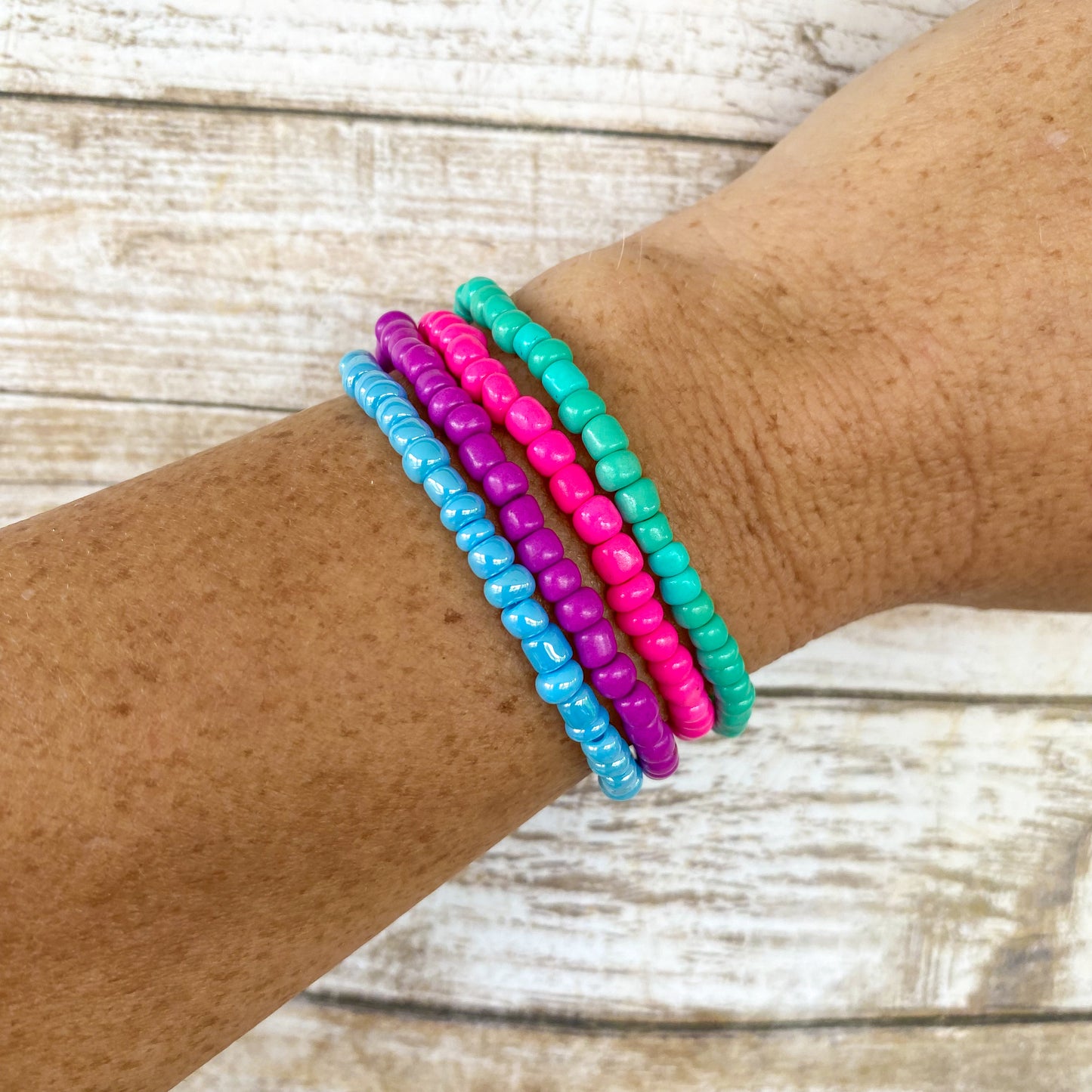 Unicorn Festival - Seed Bead Bracelet Stack