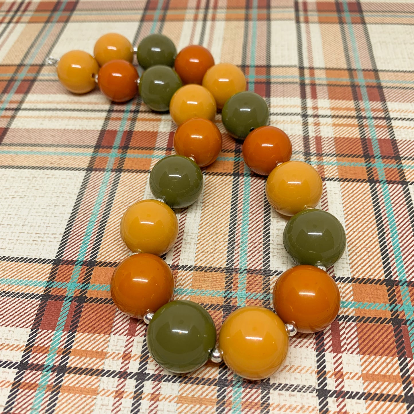 Pumpkin Patch - Fall Bubblegum Necklace and Bracelet Set