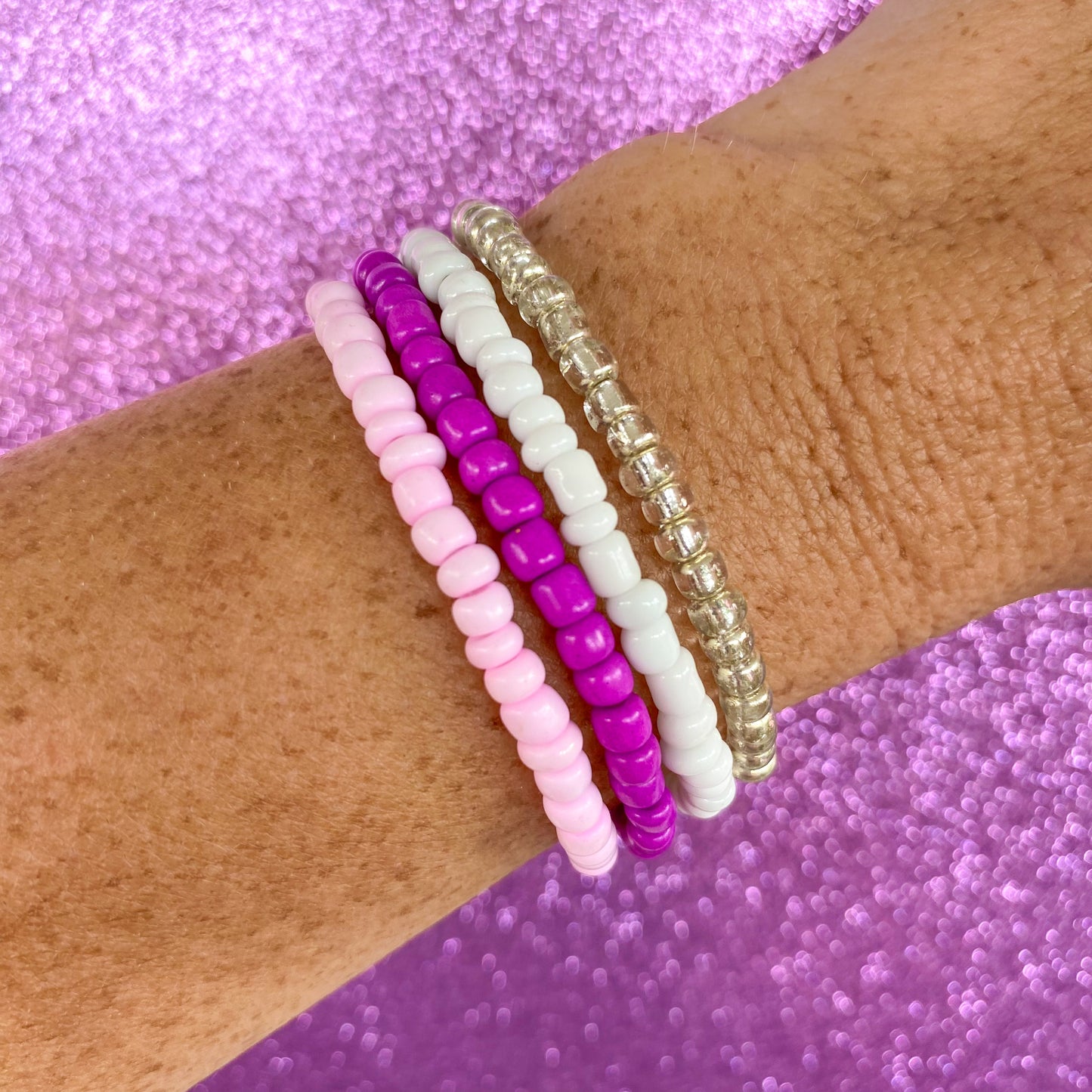 Tropical Indigo - Seed Bead Bracelet Stack