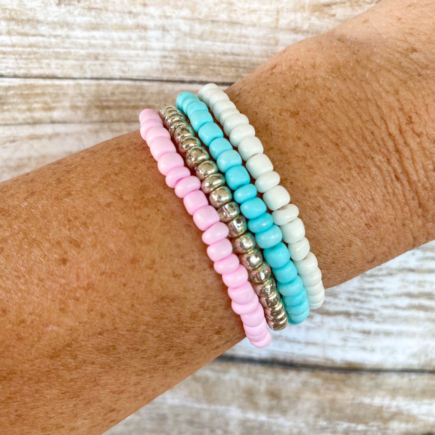 Pastel Carnival - Seed Bead Bracelet Stack