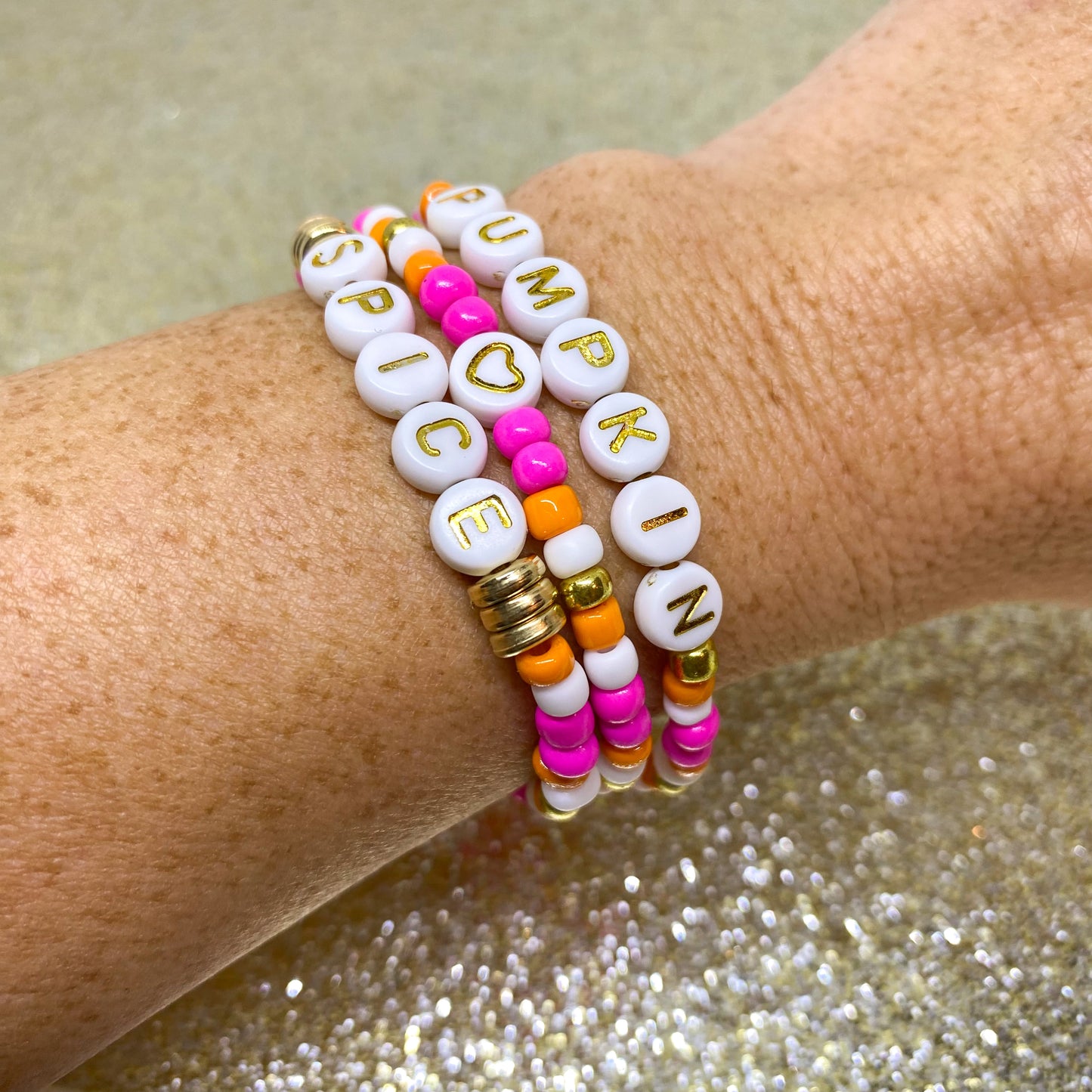 Pumpkin Spice Stack Bracelets