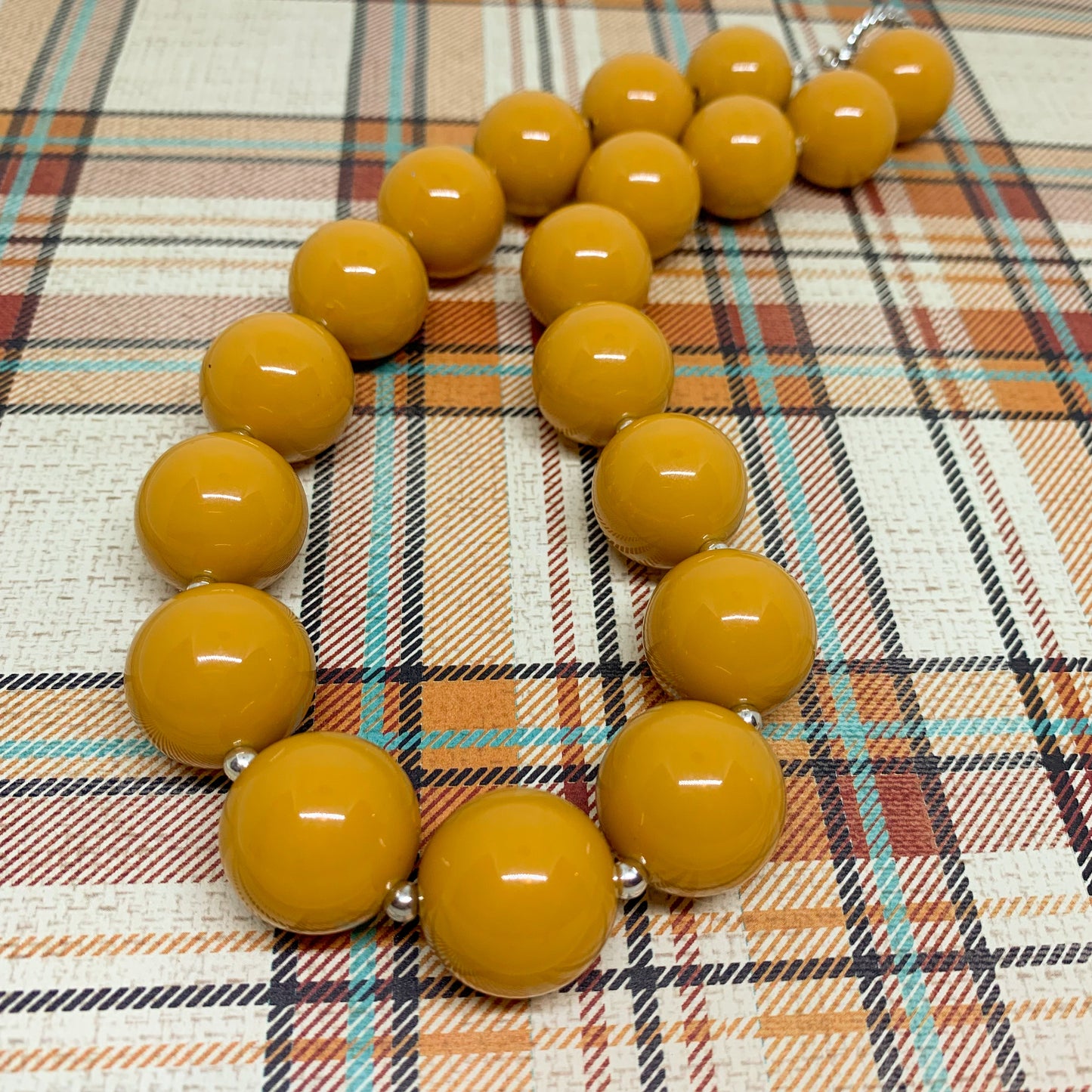 Mustard - Mustard Yellow Bubblegum Necklace and Bracelet