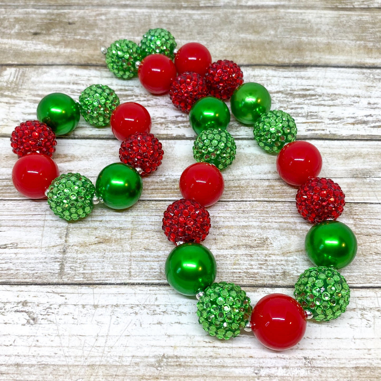 Deck The Halls Bubblegum Necklace and Bracelet